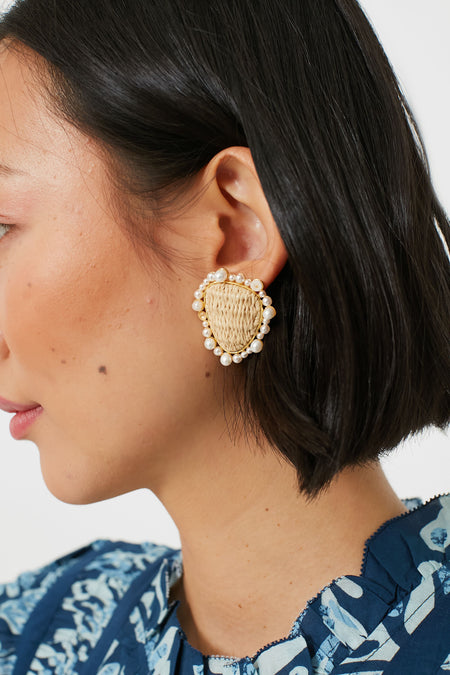 Raffia Corrine Studs