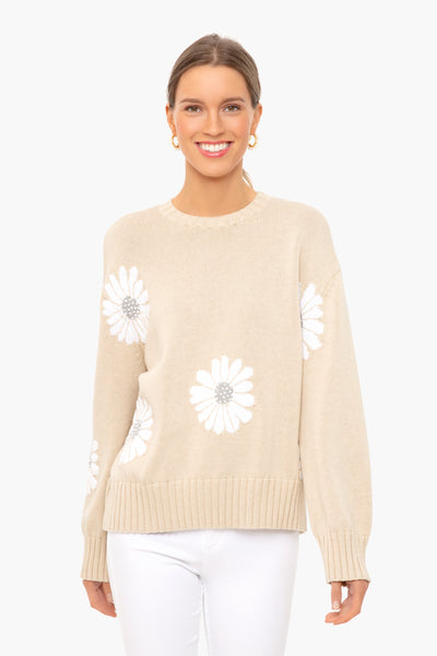 Tan Miss Daisy Sweater | Tuckernuck