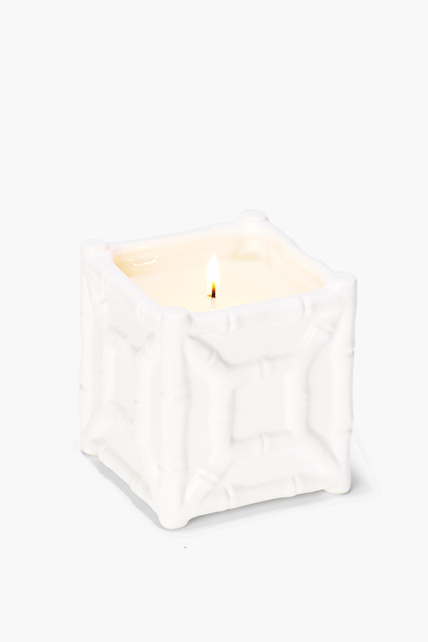 White Chinoiserie Filled Candle