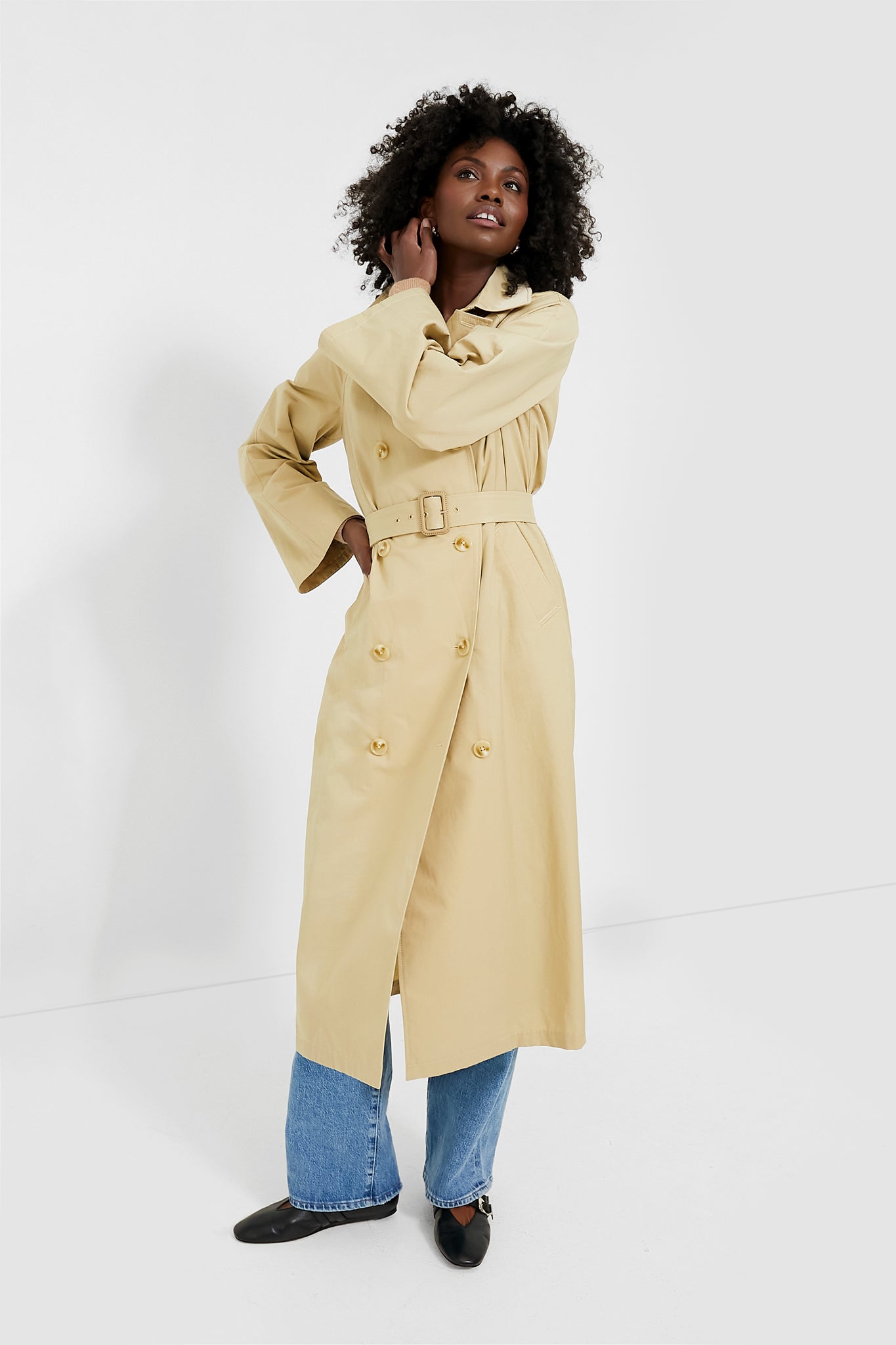 Classic beige trench coat best sale