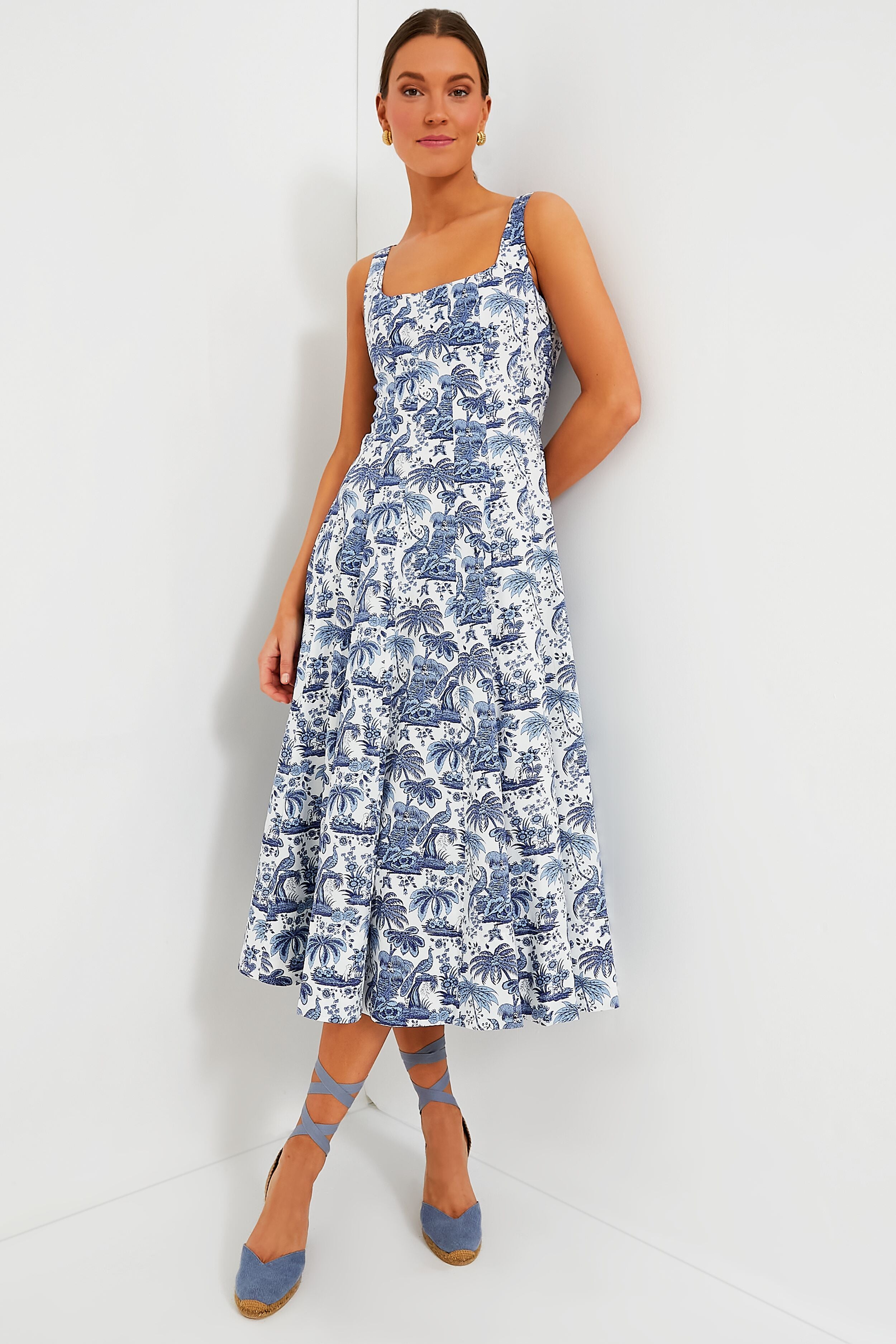 tuckernuck navy blue toile tate dress Navy Blue Toile Tate Dress by Tuckernuck