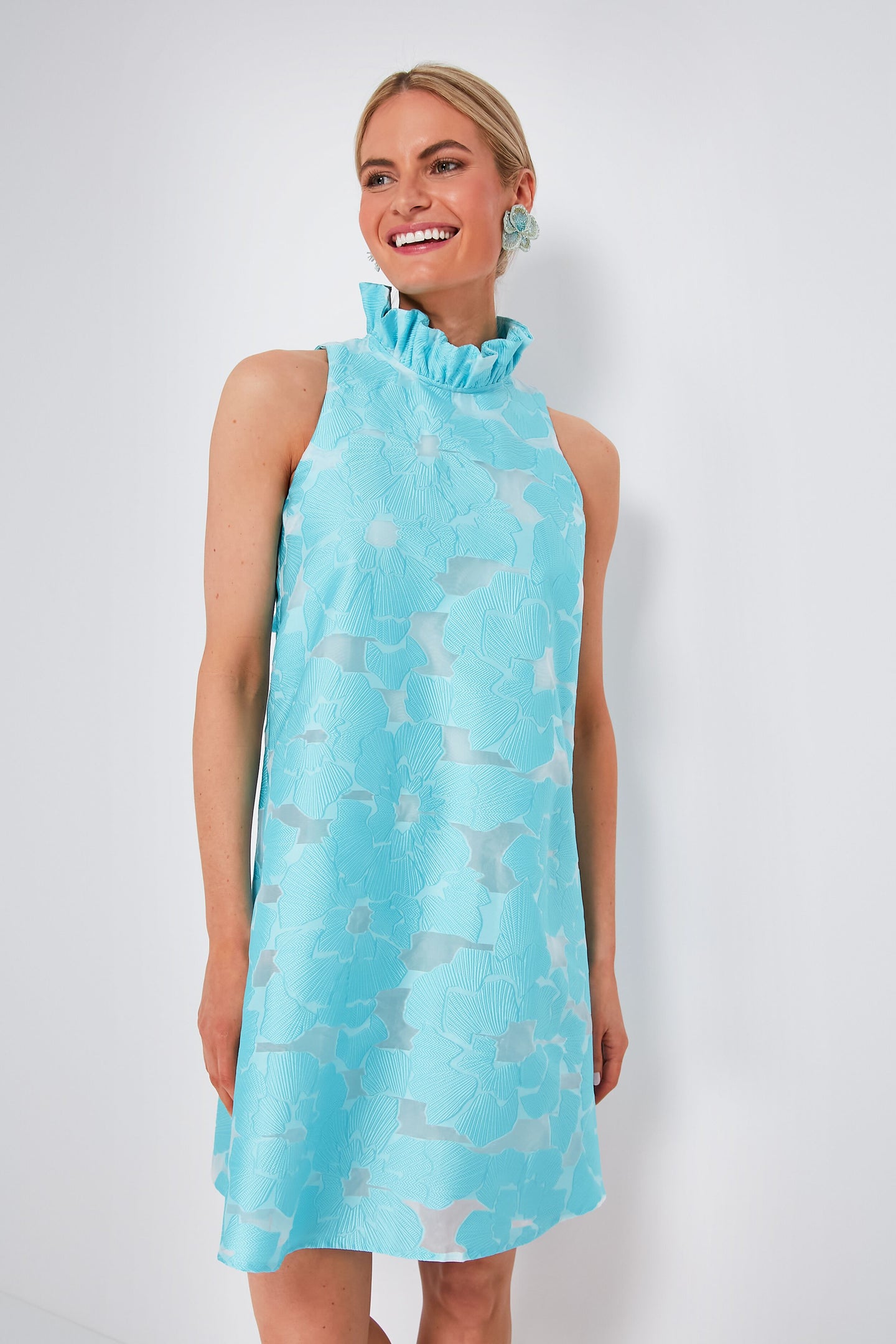 Cyan Fil Coupe Blythe Dress