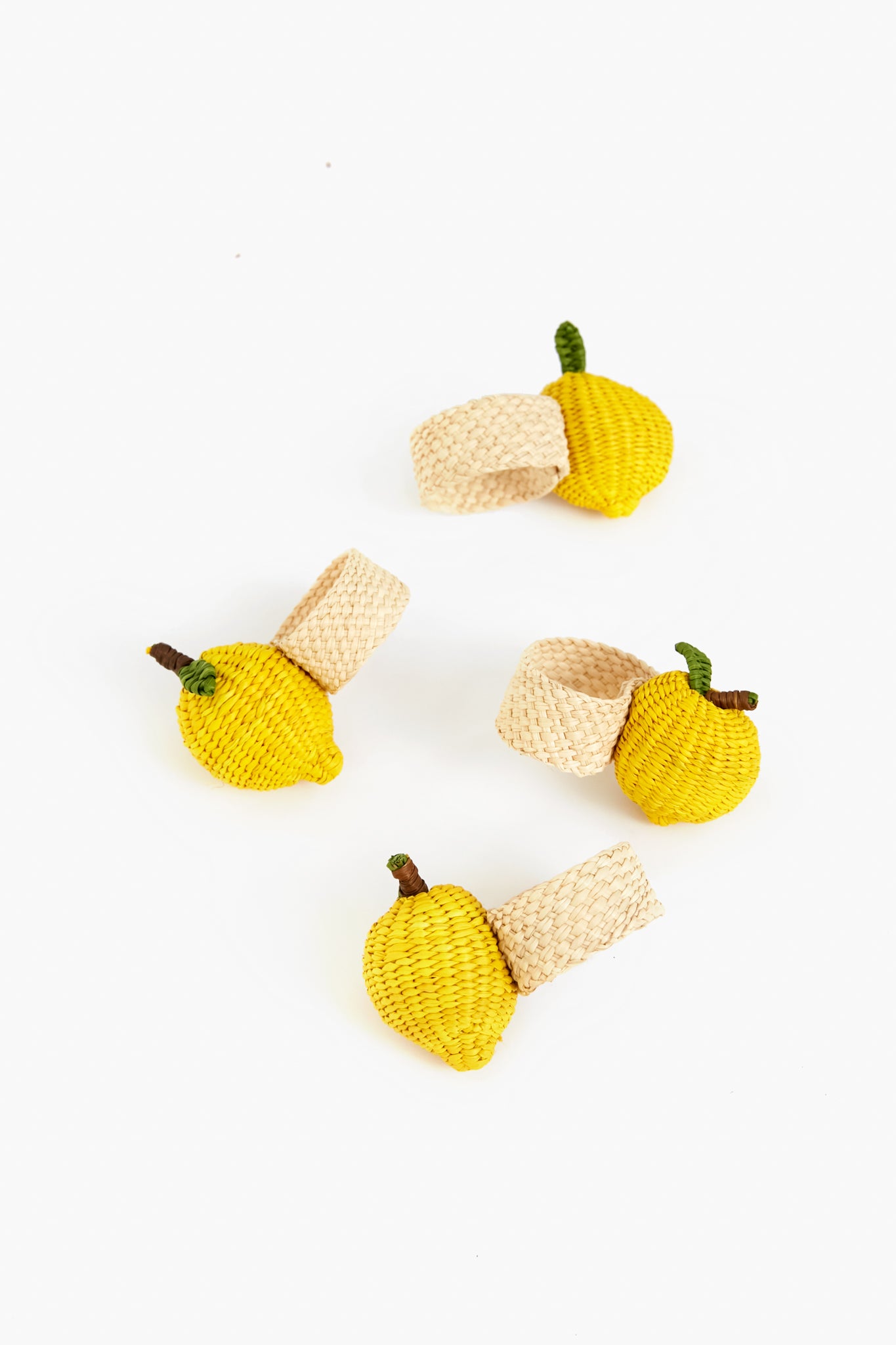 Lemon Napkin Ring Set of 4