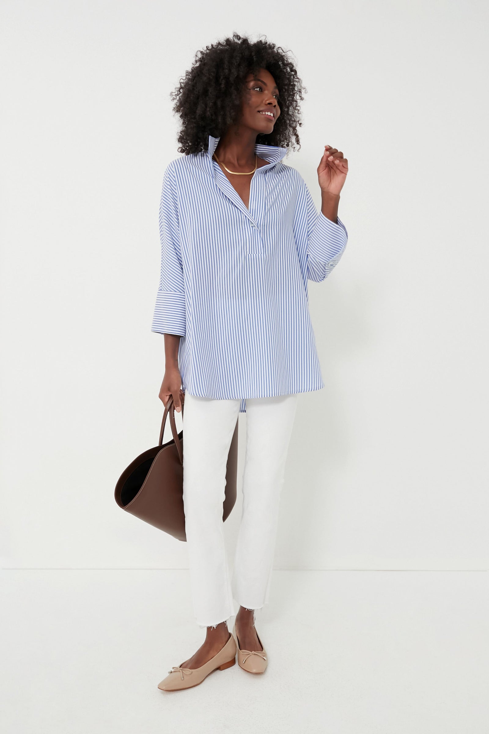 Blue Stripe Willow Blouse
