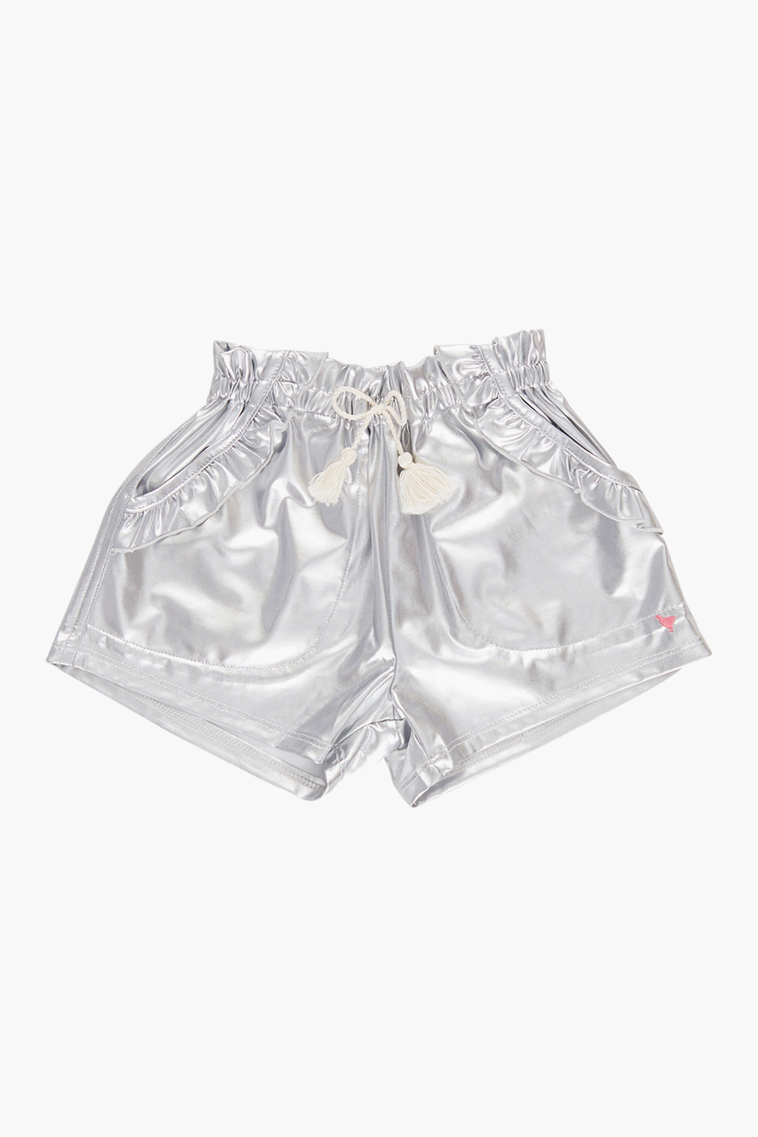 Silver Lame Theodore Short | Pink Chicken