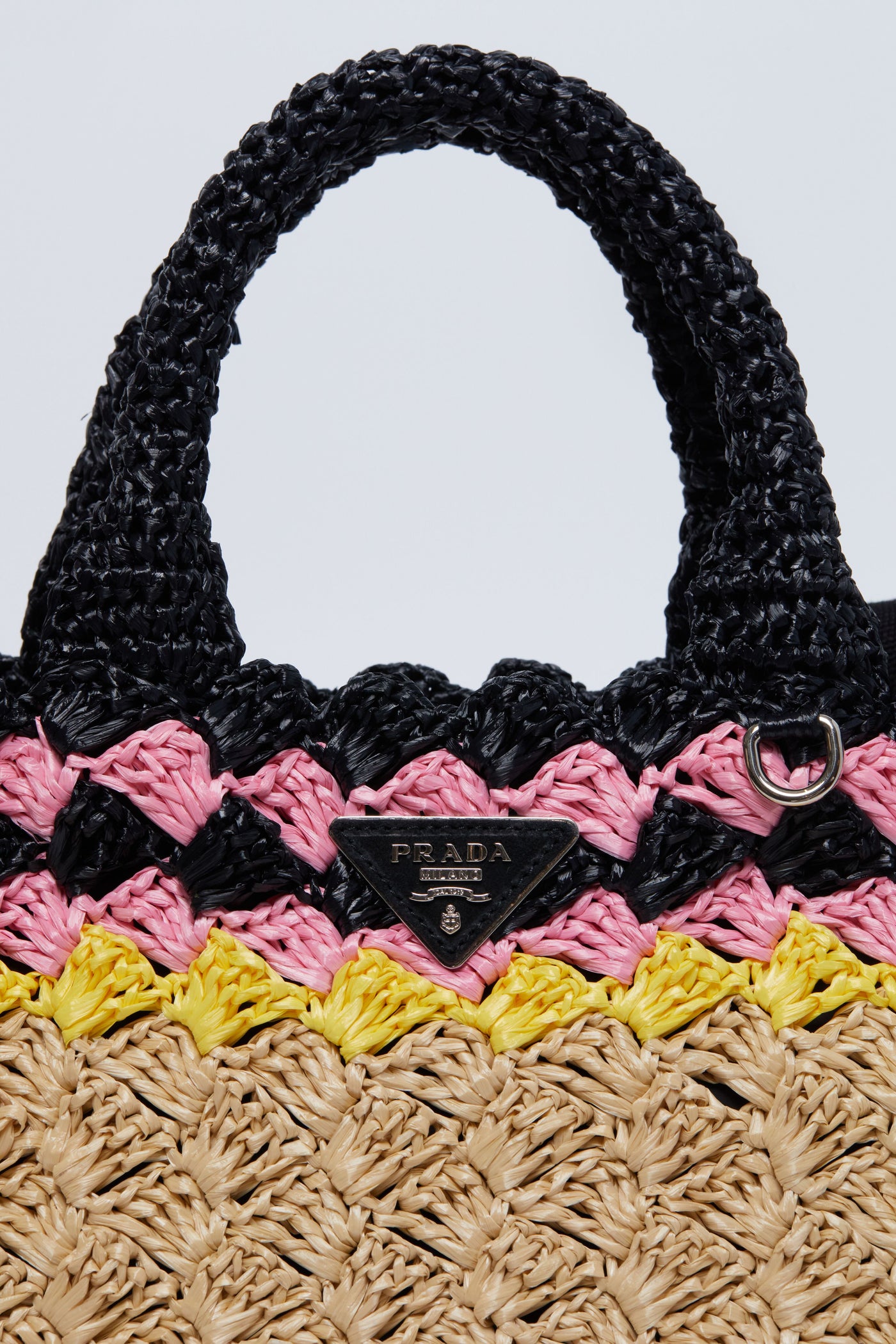 Prada Raffia Canapa Tote Bag