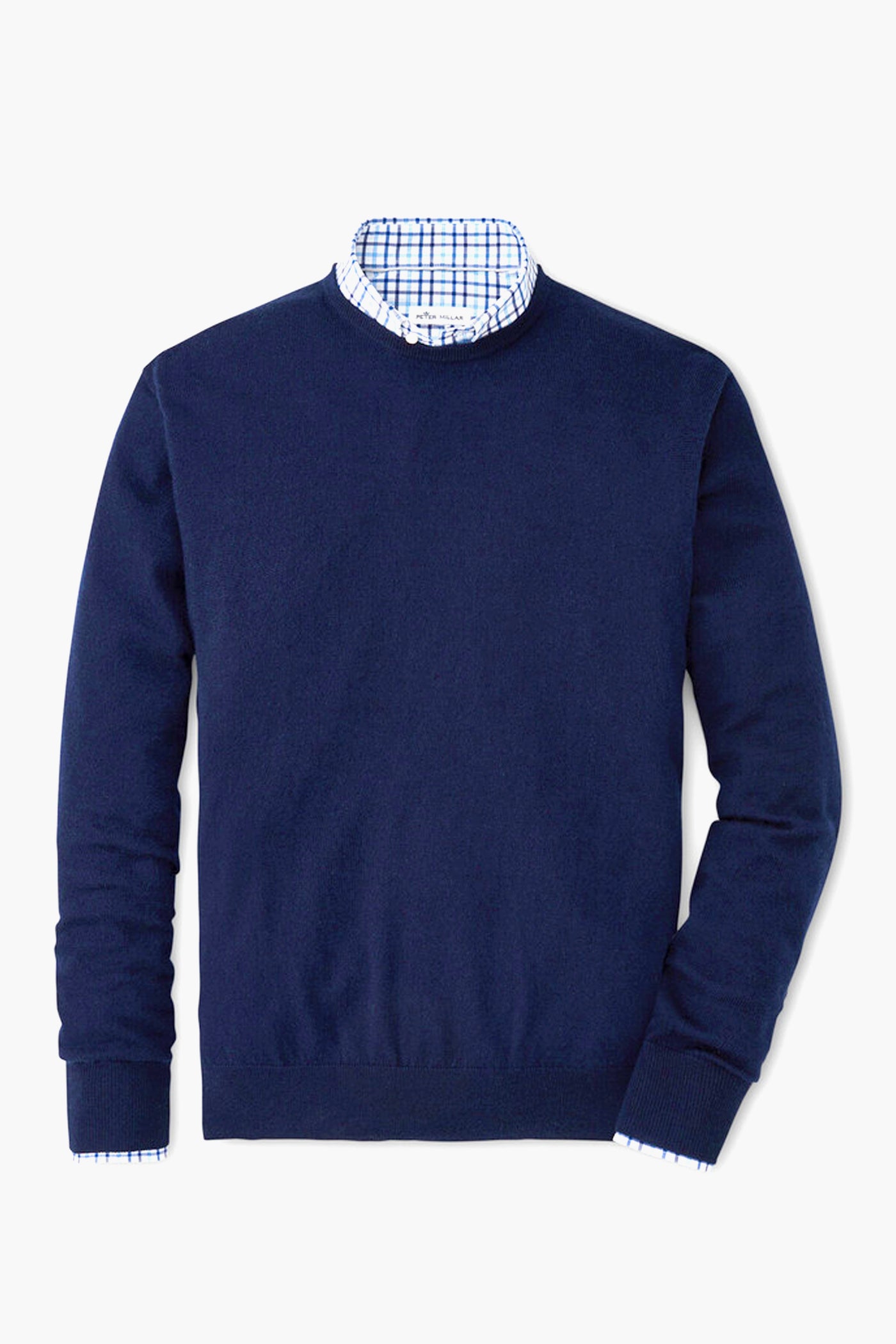 Navy Crown Soft Merino-Silk Crew