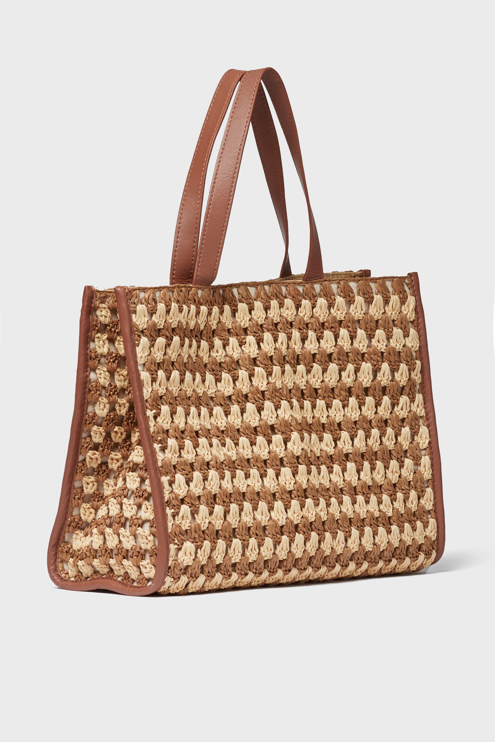 Natural Brown Crochet Pia Tote
