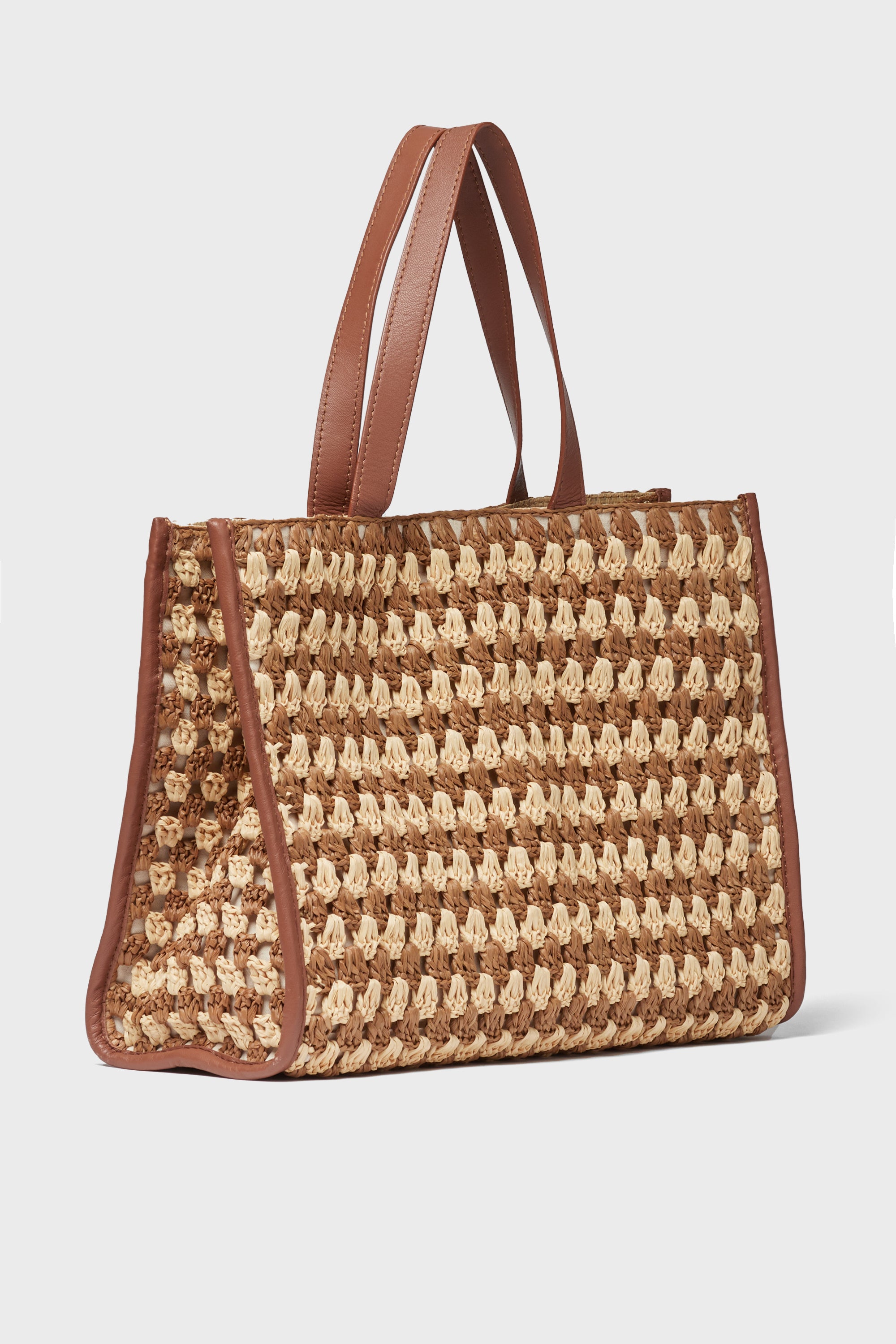 Natural Brown Crochet Pia Tote