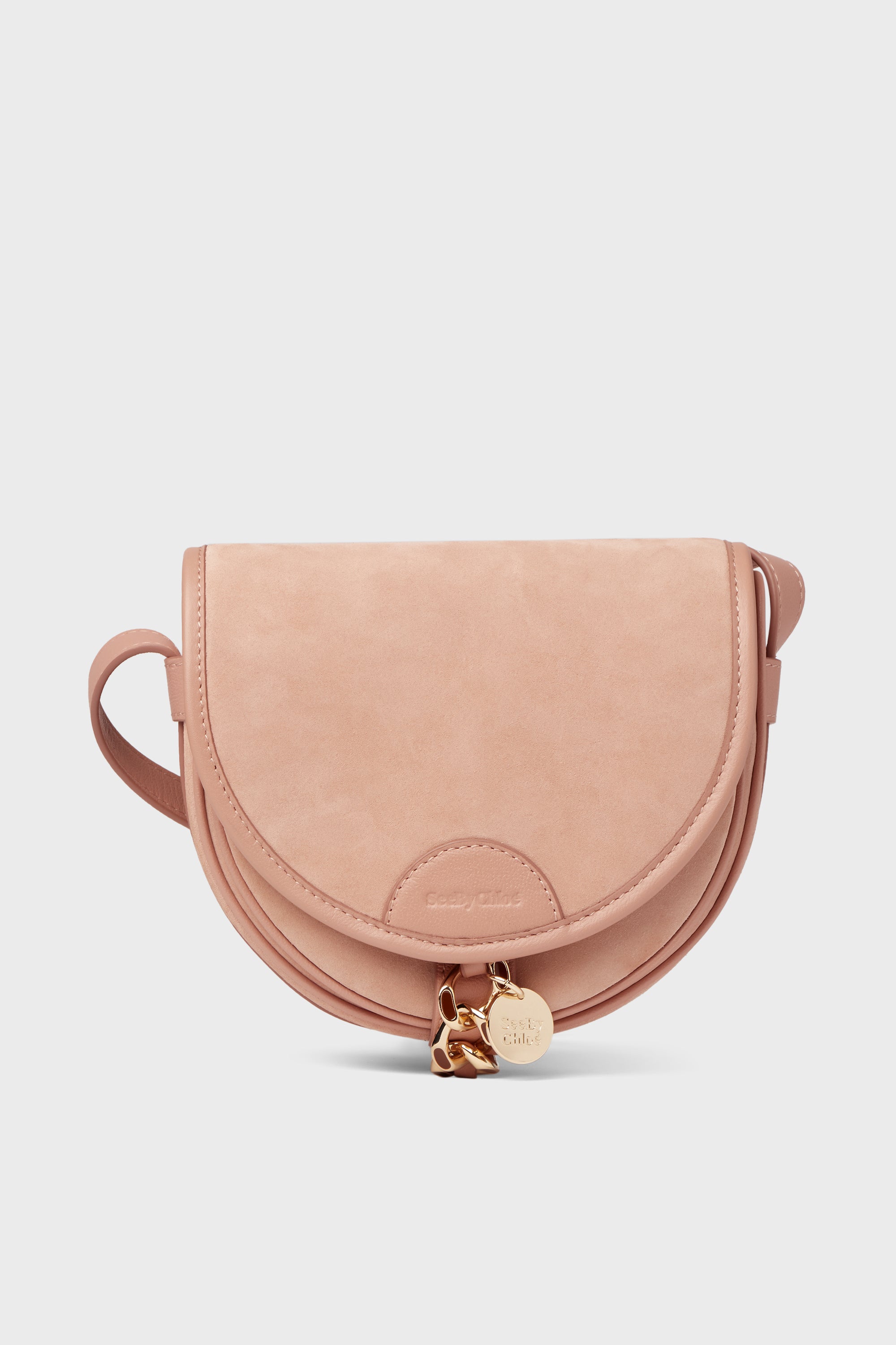Coffee Pink Suede Mara Bag | See by Chloe