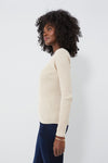 Sand Ribbed Crewneck Sweater
