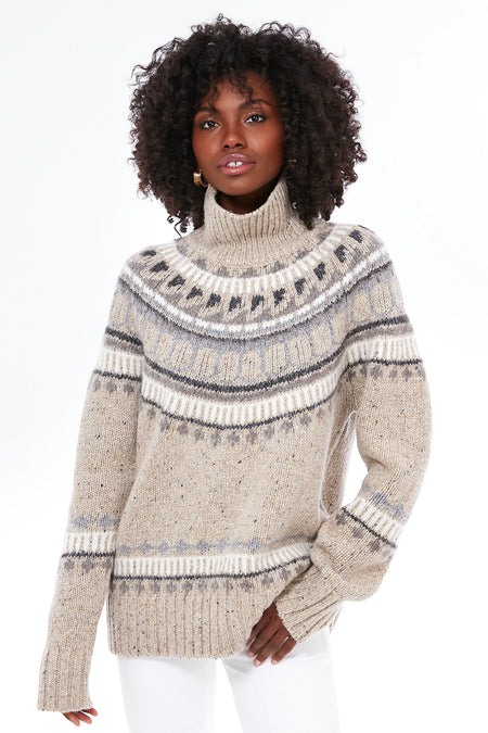 Oatmeal Combo Apres Ski Fairisle Turtleneck Alex Mill