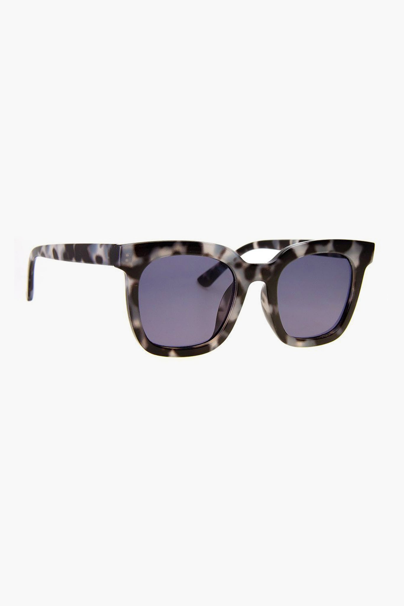 A.J. Morgan Eyewear Gray Tortoise Walker Sunglasses feature a black and white tortoiseshell frame, dark tinted impact-resistant lenses, and UV400 protection for stylish, safe sun coverage.