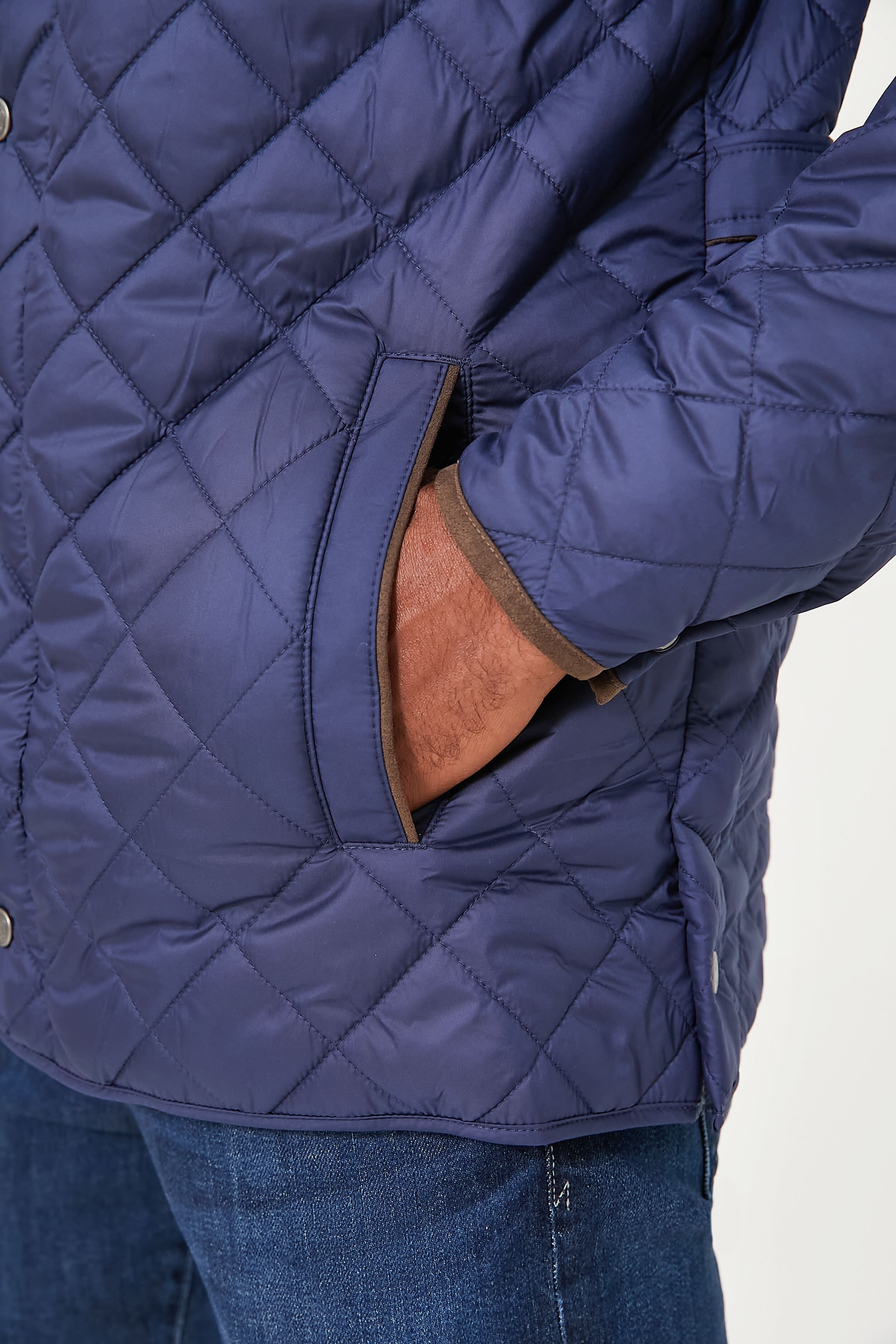 Navy Suffolk Quilted Travel Coat