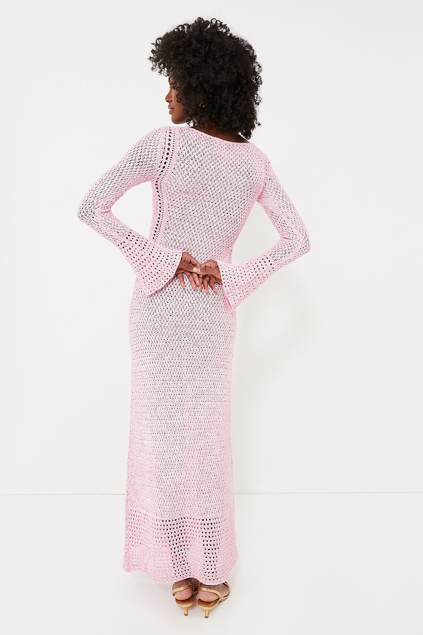 significant other pink crochet dress Significant Other Una Maxi Dress in Pink