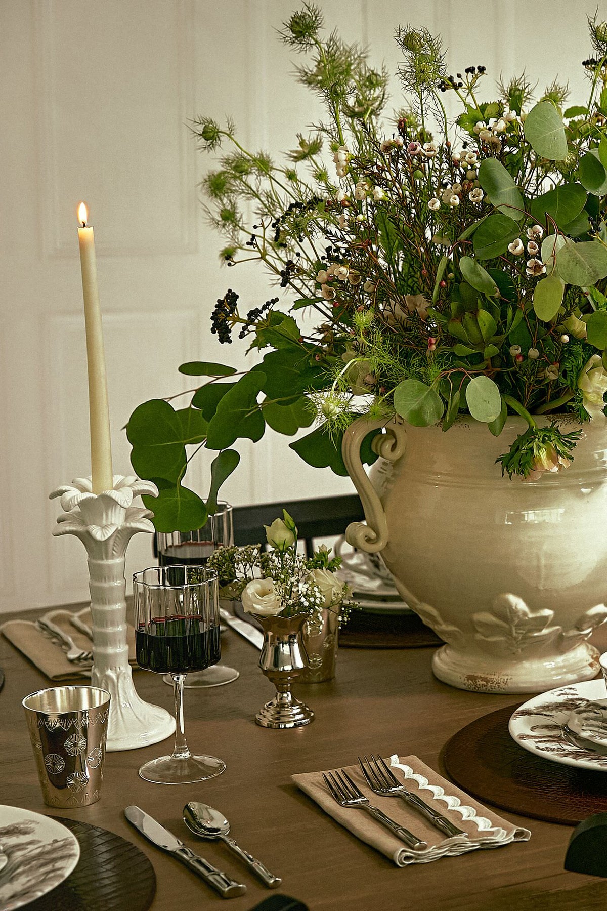 Silver Bud Vases Set of 5
