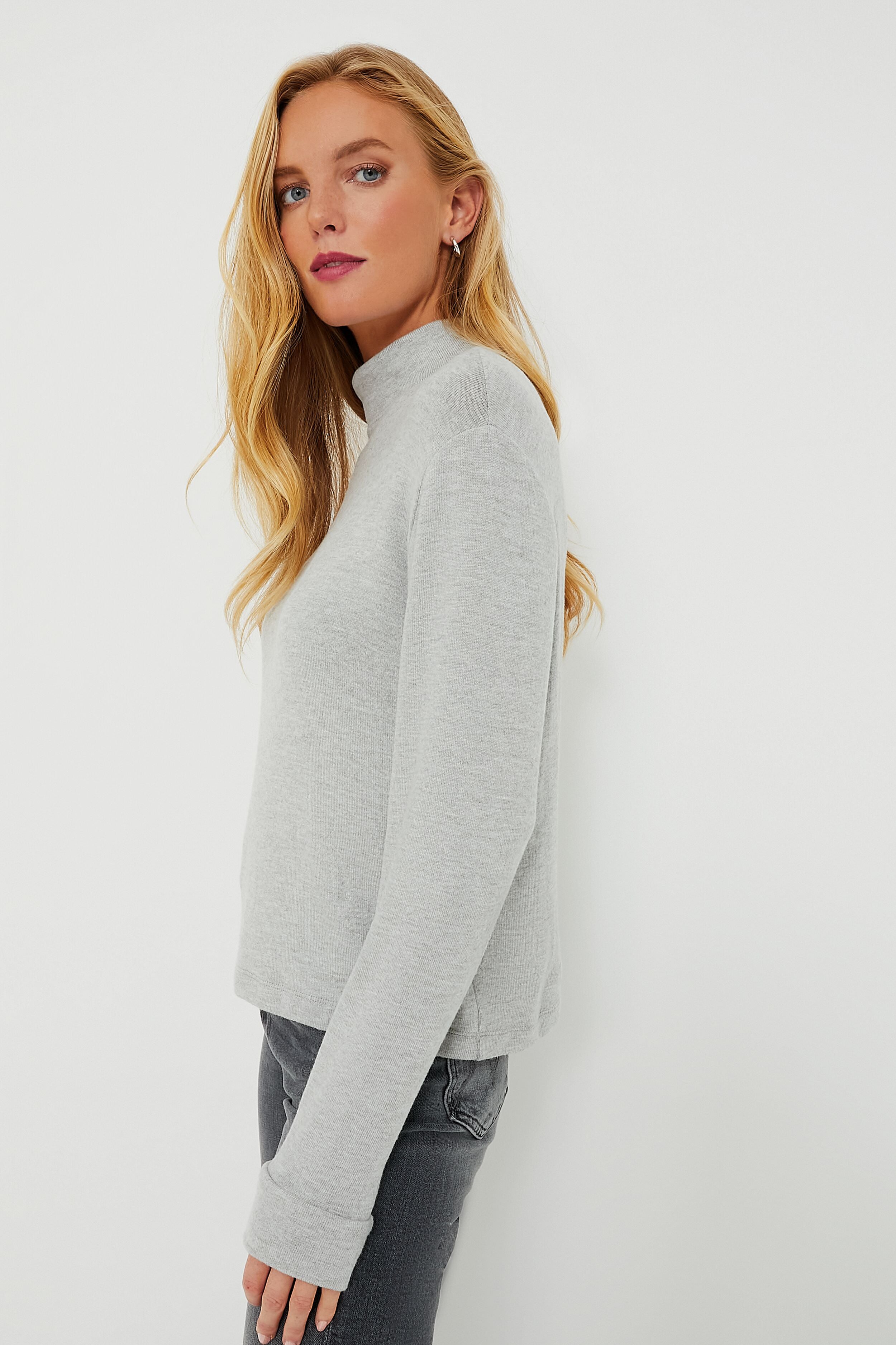 Heather Grey Sweater Turtleneck