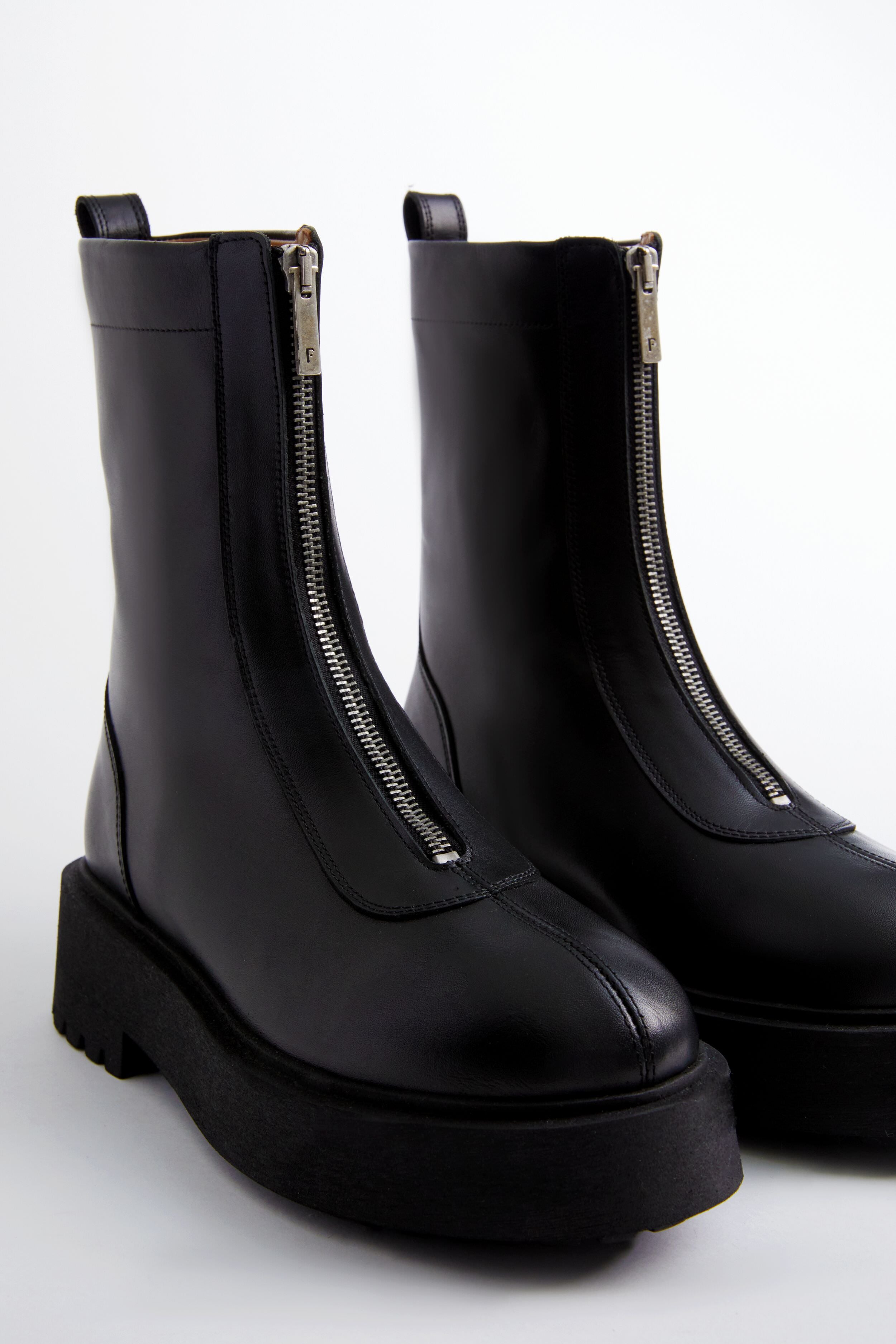 Black Leather Alma Boots