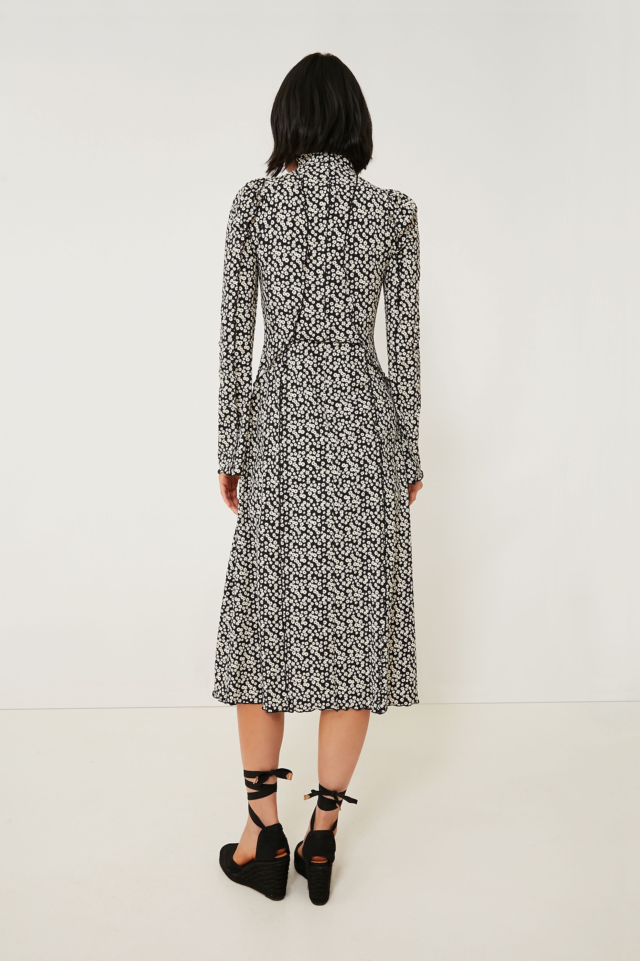 Multi Della Print Long Sleeve Dress