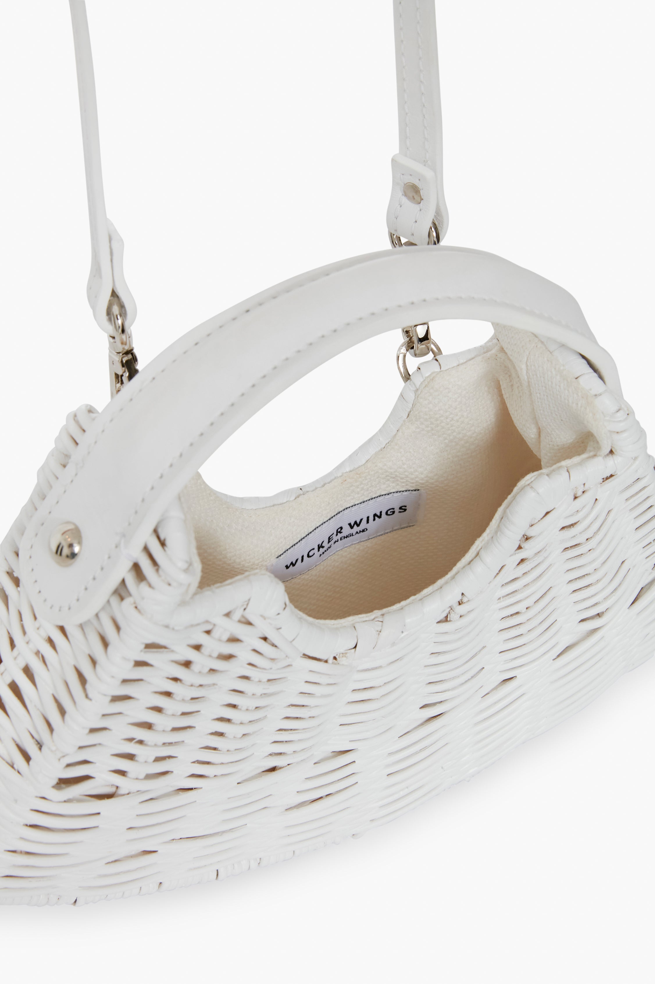 Clare V Pot De Miel Top Handle Straw Basket Bag - Ivory In White