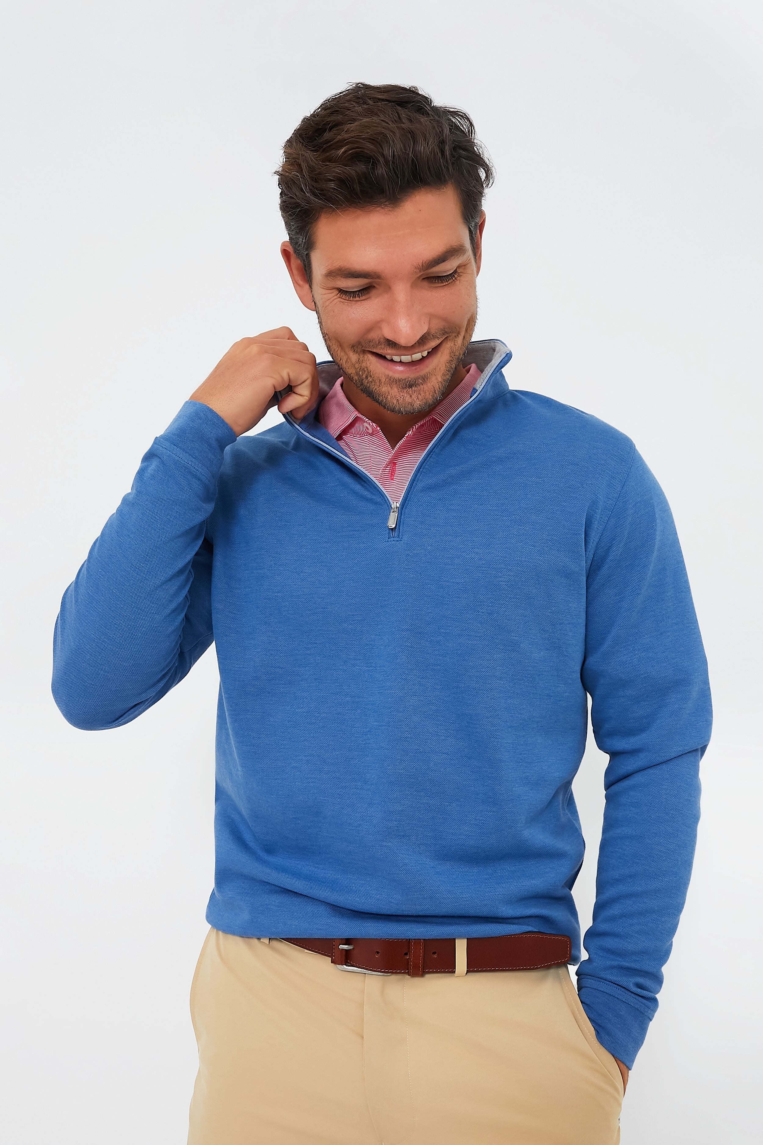 Peter millar Crown Comfort Cotton Sweater Blue