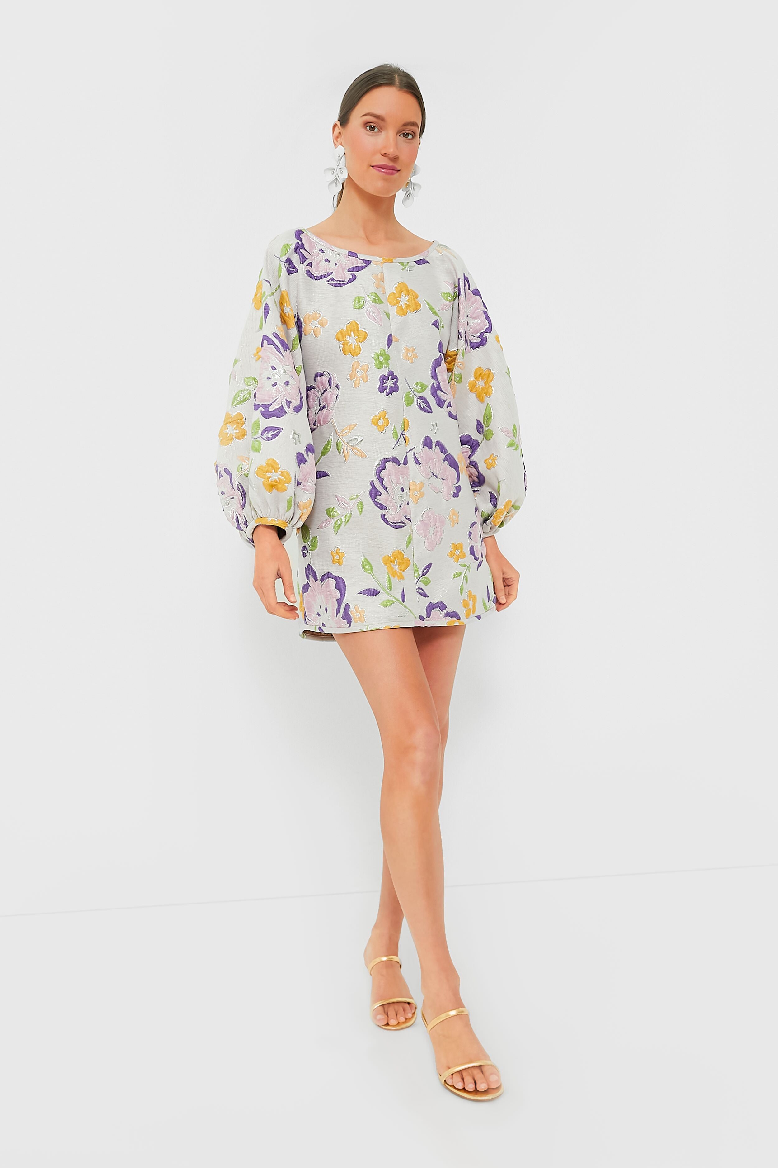 White and Purple Slim Fit Good Luck Dress | Arianne Elmy