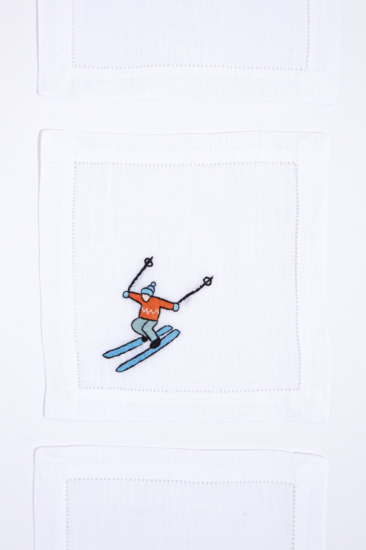 Skiers Cocktail Napkins Set of 4