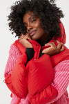 Azalea Pink and Red Zao Short Down Jacket