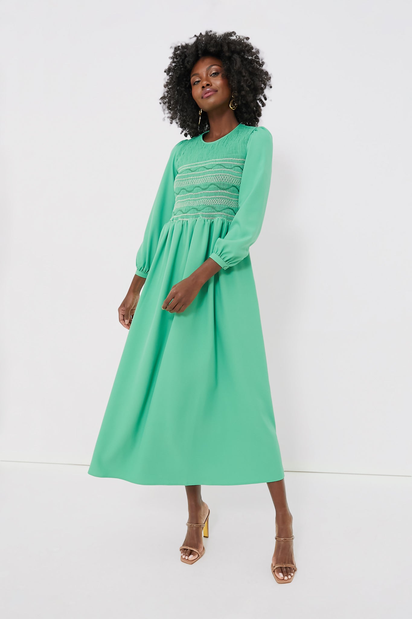 Mint Crepe Lea Dress