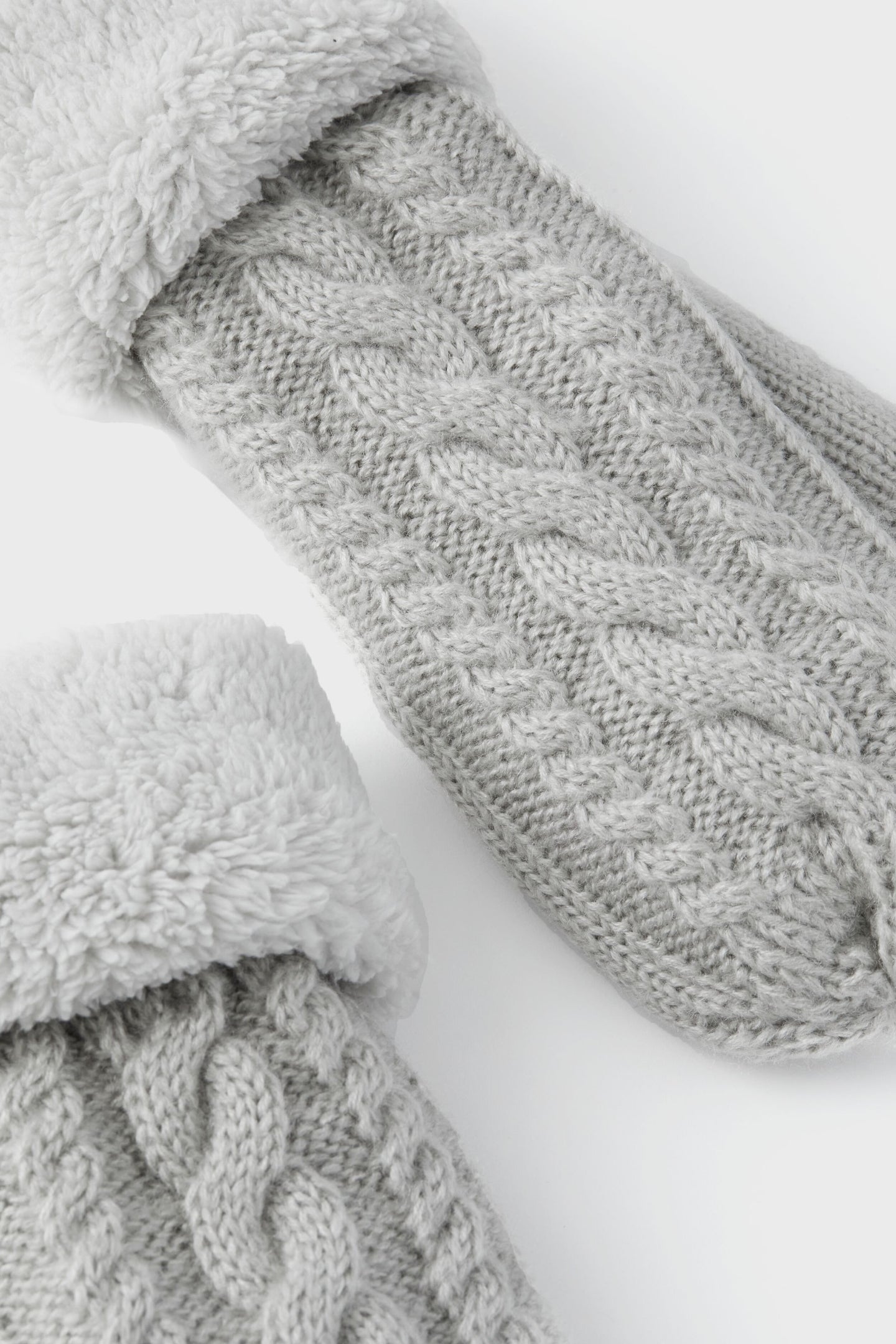 Light Grey Flurry Lined Mitten