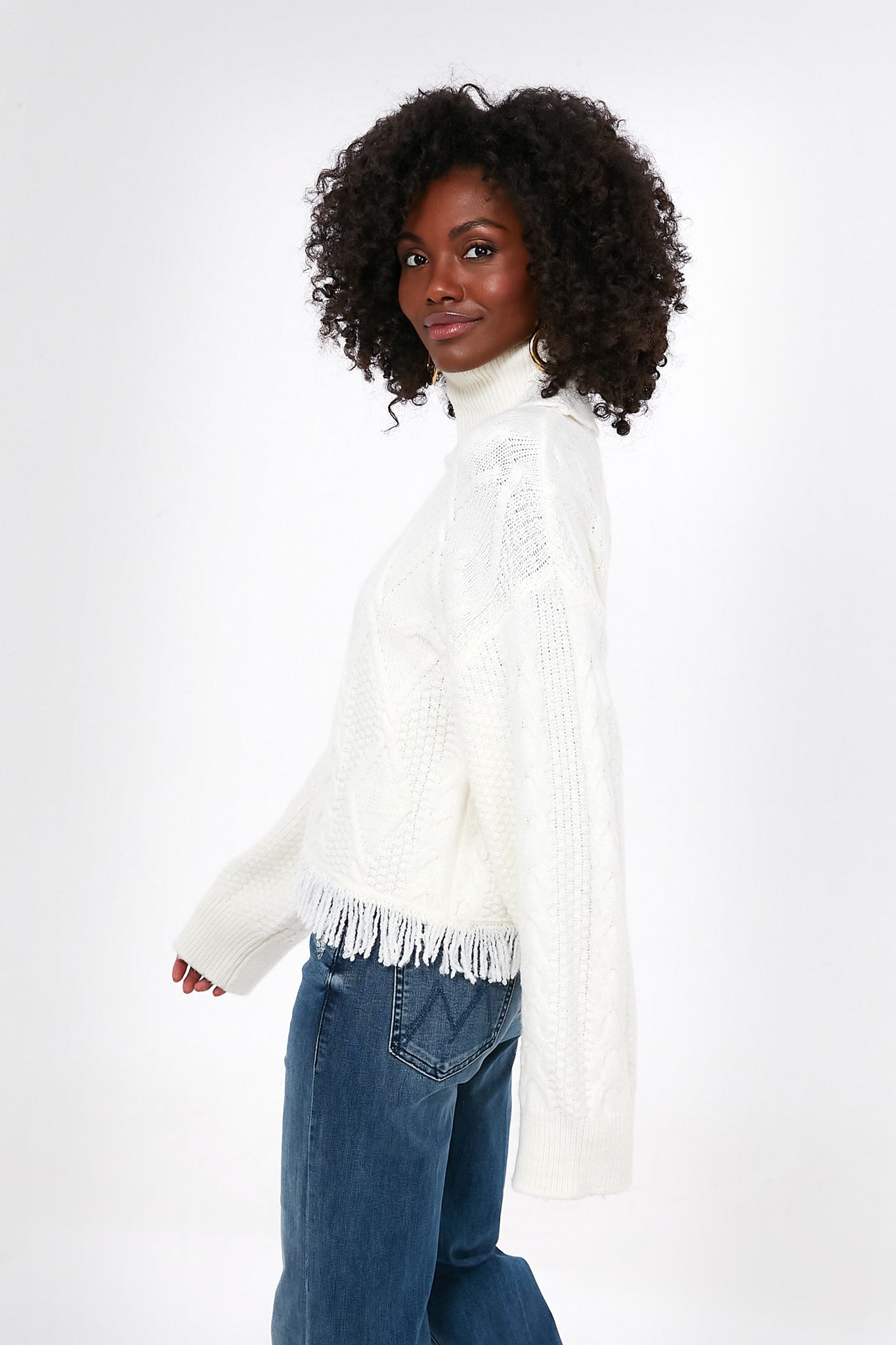 Moon river fringe outlet sweater