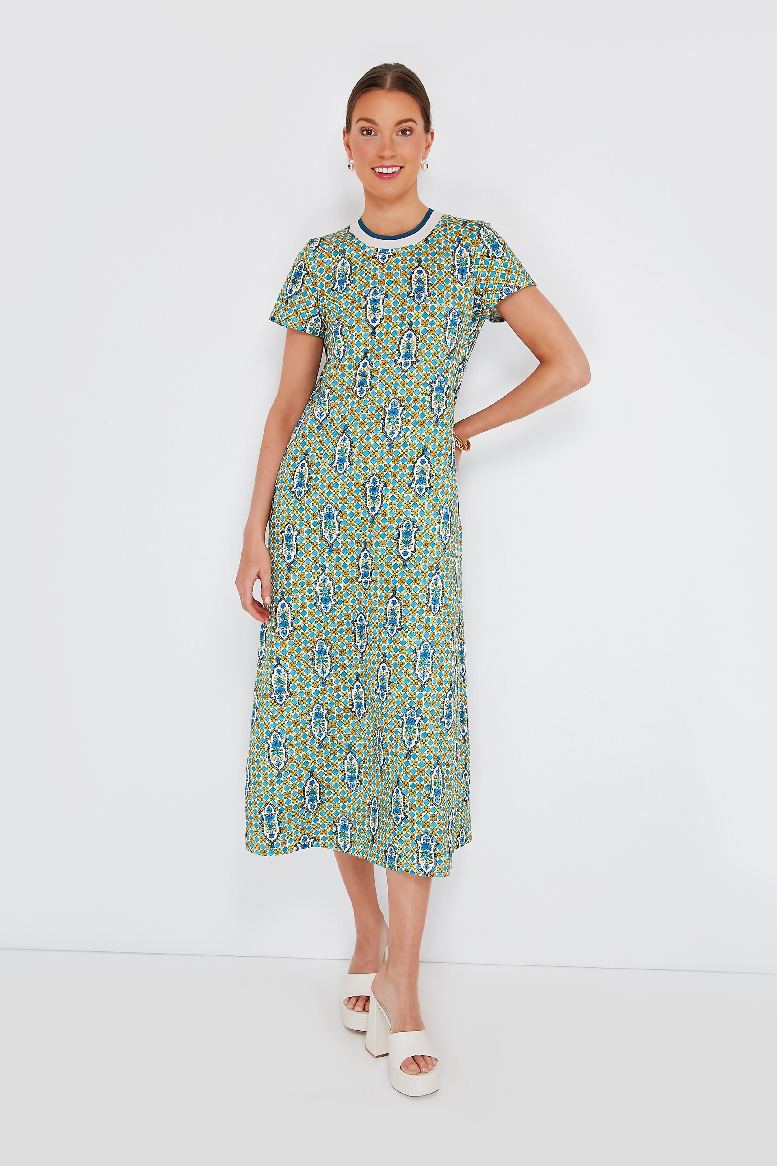 sporty green dress Green Athletic Women's Tennis Dress with Pockets, Green/Size XL main image 1