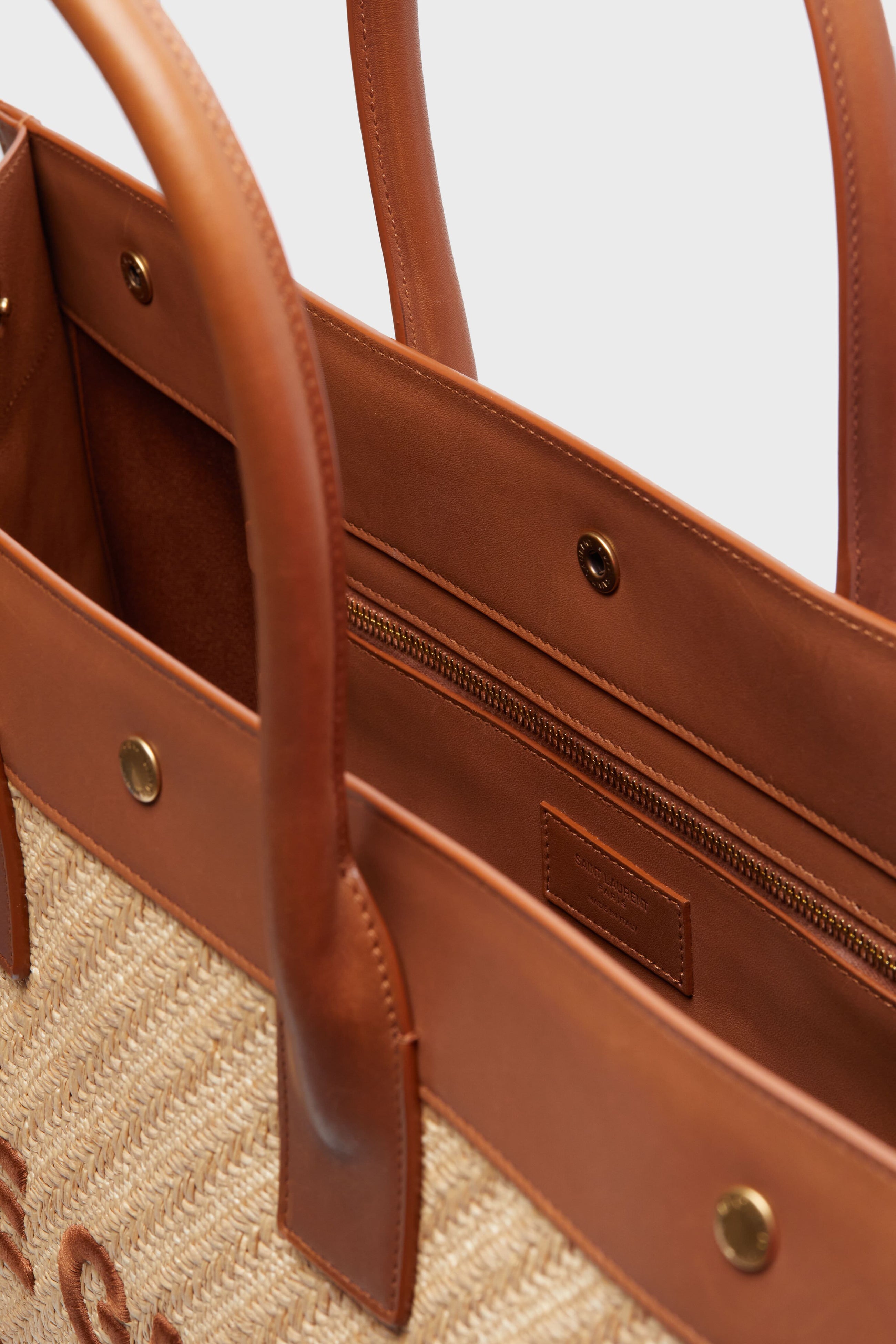 Saint Laurent Natural Sand Rive Gauche Tote Bag