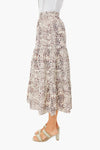 Day Calla Cheetah Pintuck Midi Skirt