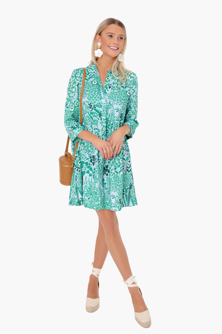 Wildflower Silk Royal Shirt Dress