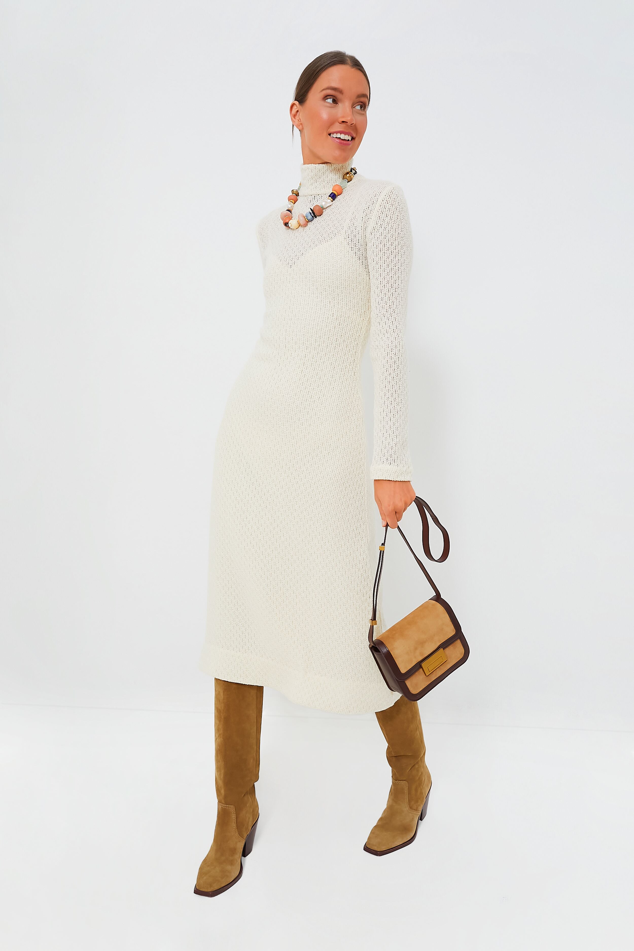 Ivory Marble Nona Knit Dress | Alix of Bohemia