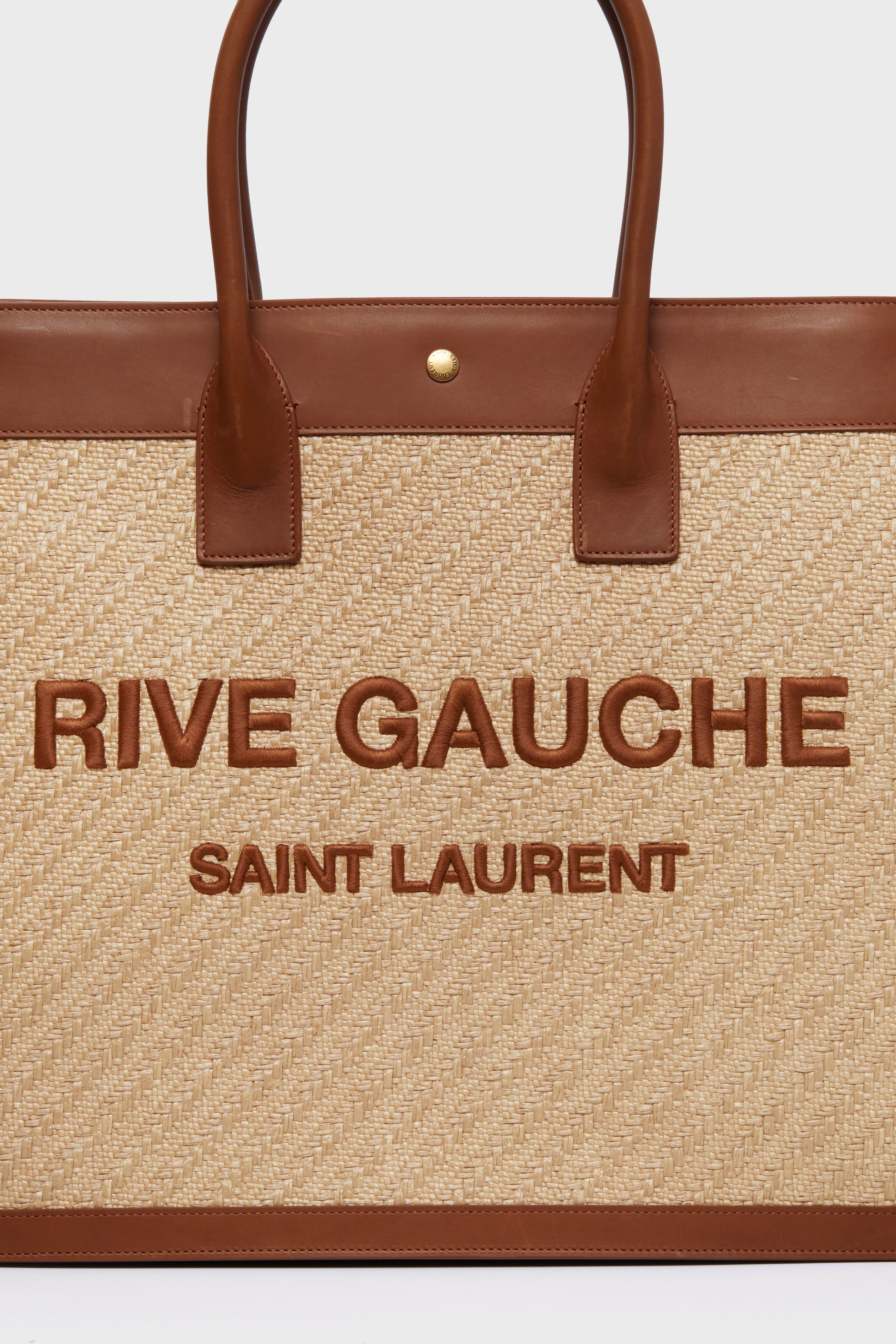Saint Laurent Natural Sand Rive Gauche Tote Bag