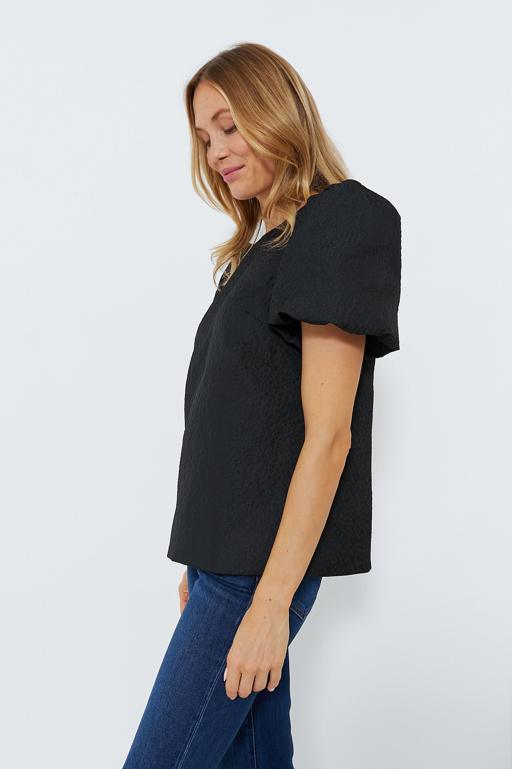 Black Jacquard Lyla Blouse