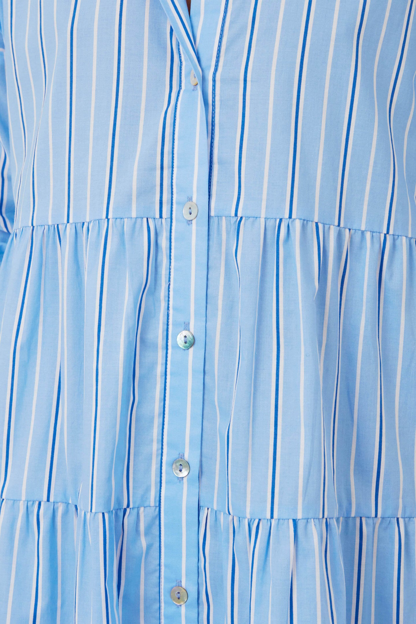 Shades of Blue Stripe Cara Dress