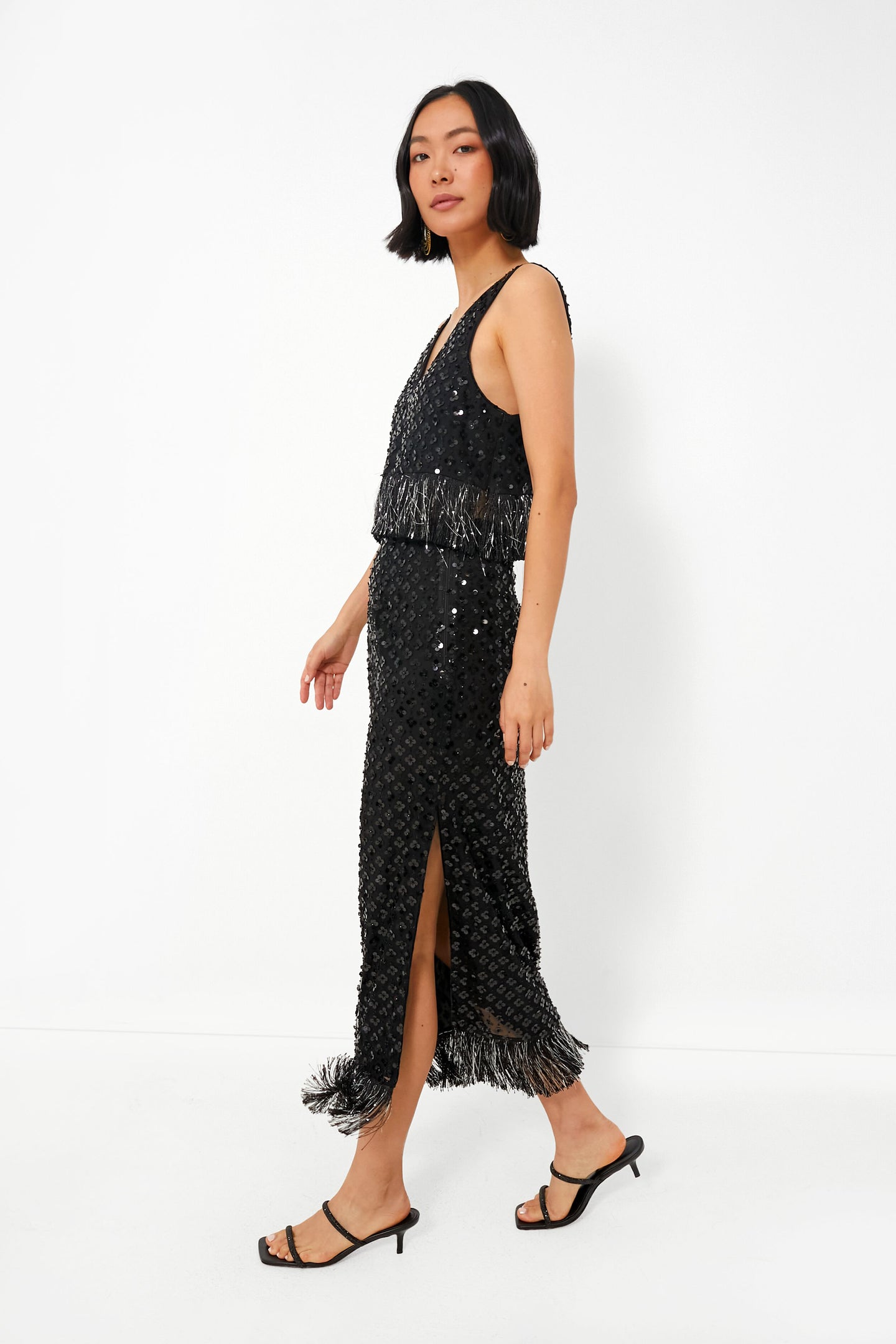 Black Randall Top and Maxi Skirt Set