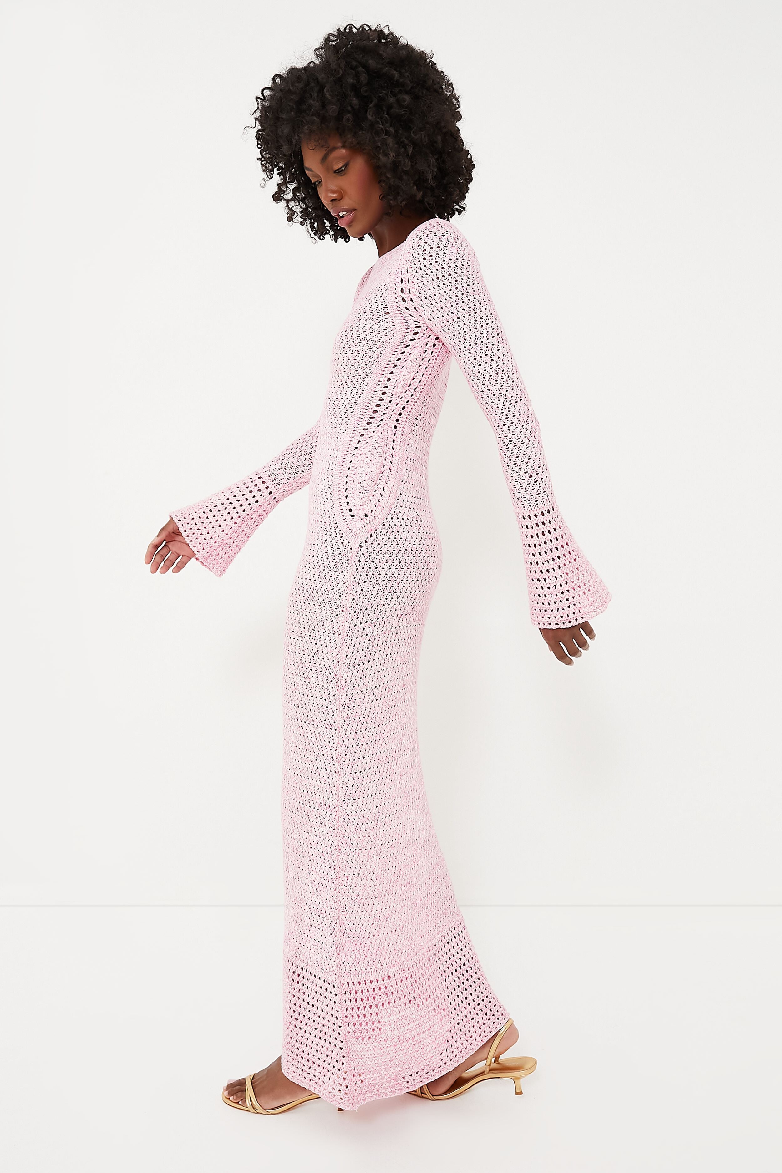 significant other pink crochet dress Una Maxi Dress