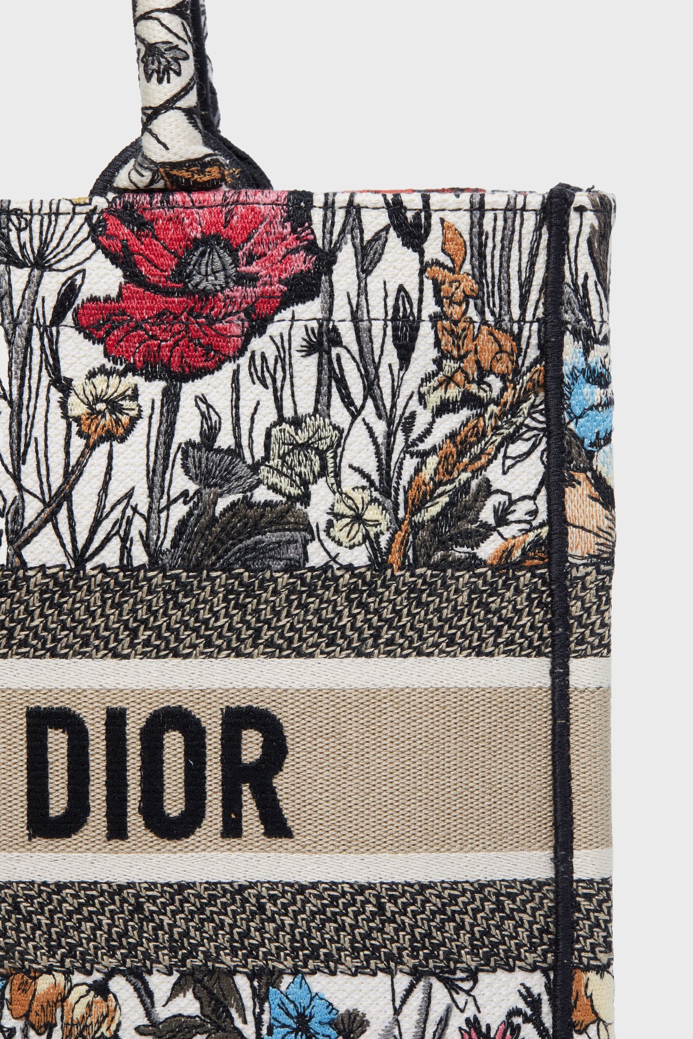 Christian Dior Flower Canvas Medium Book Tote