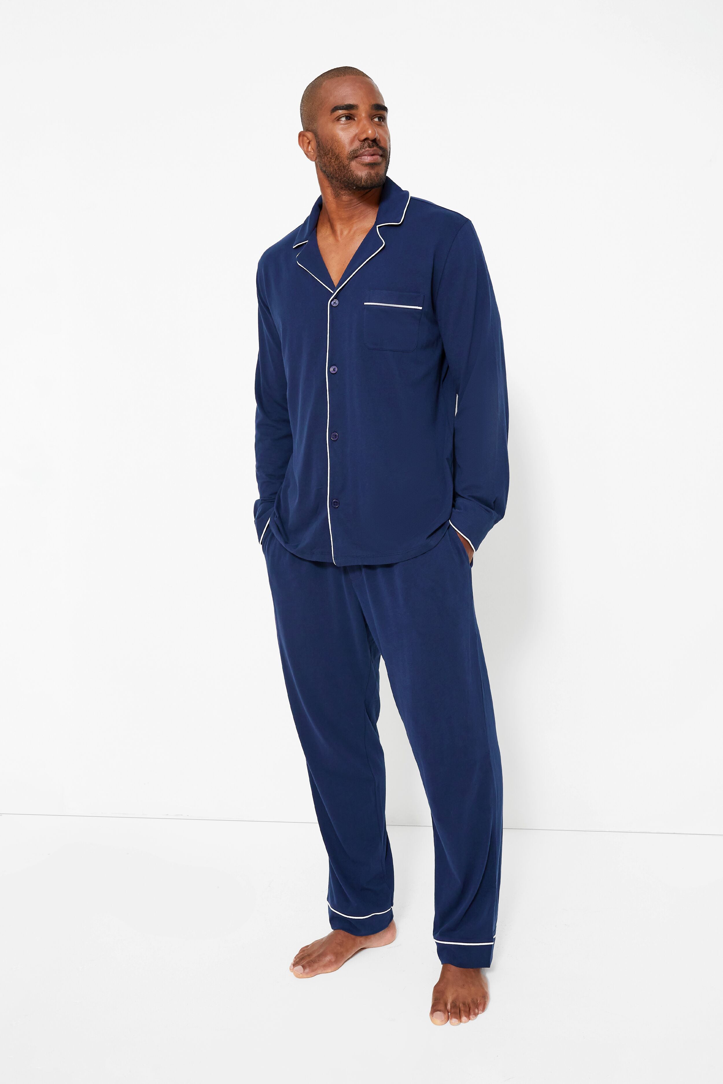 Navy Luxe Pima Pajama Set