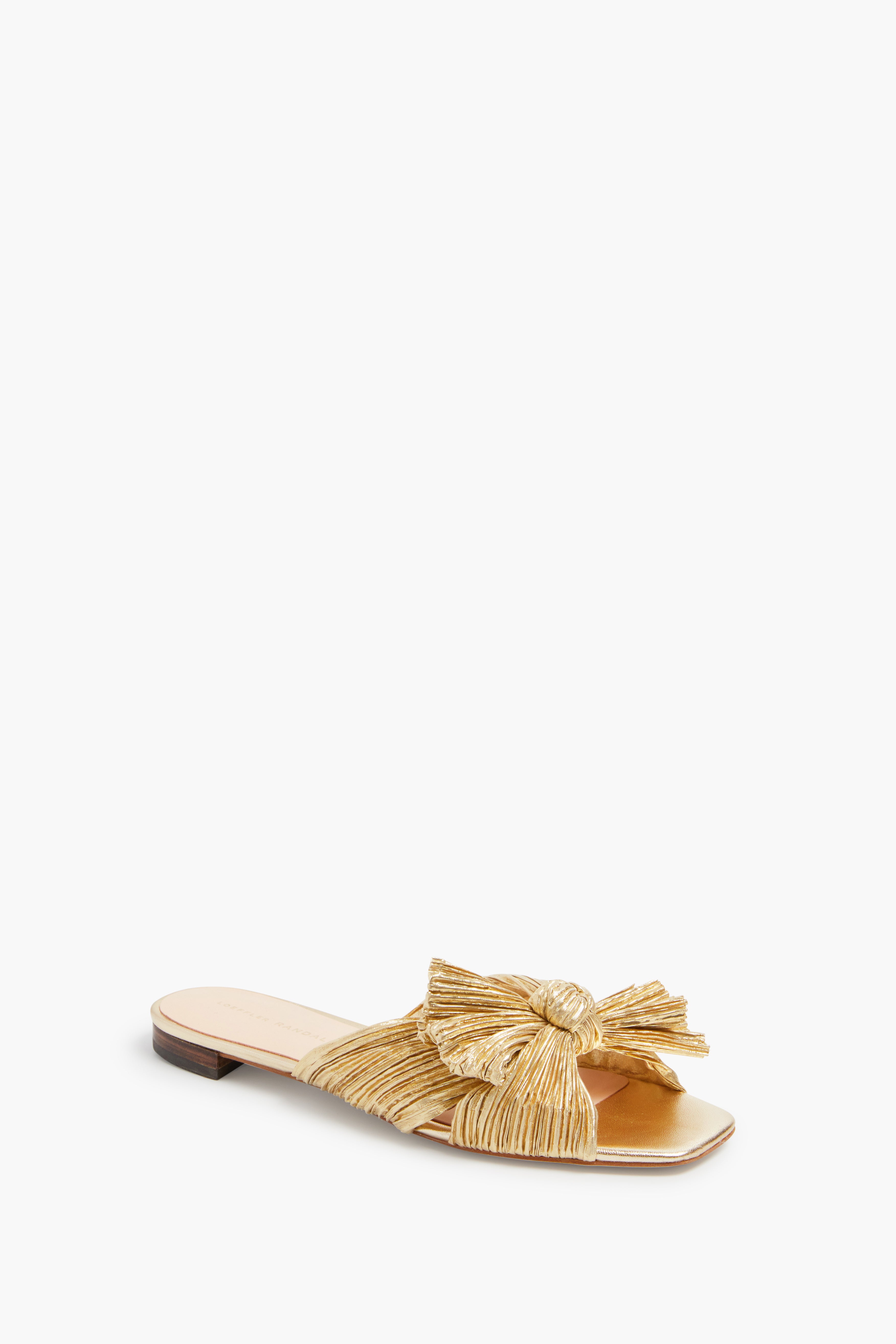 Gold Daphne Knot Flat Sandal Loeffler Randall