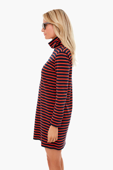 The Poppy Striped Turtleneck Dress