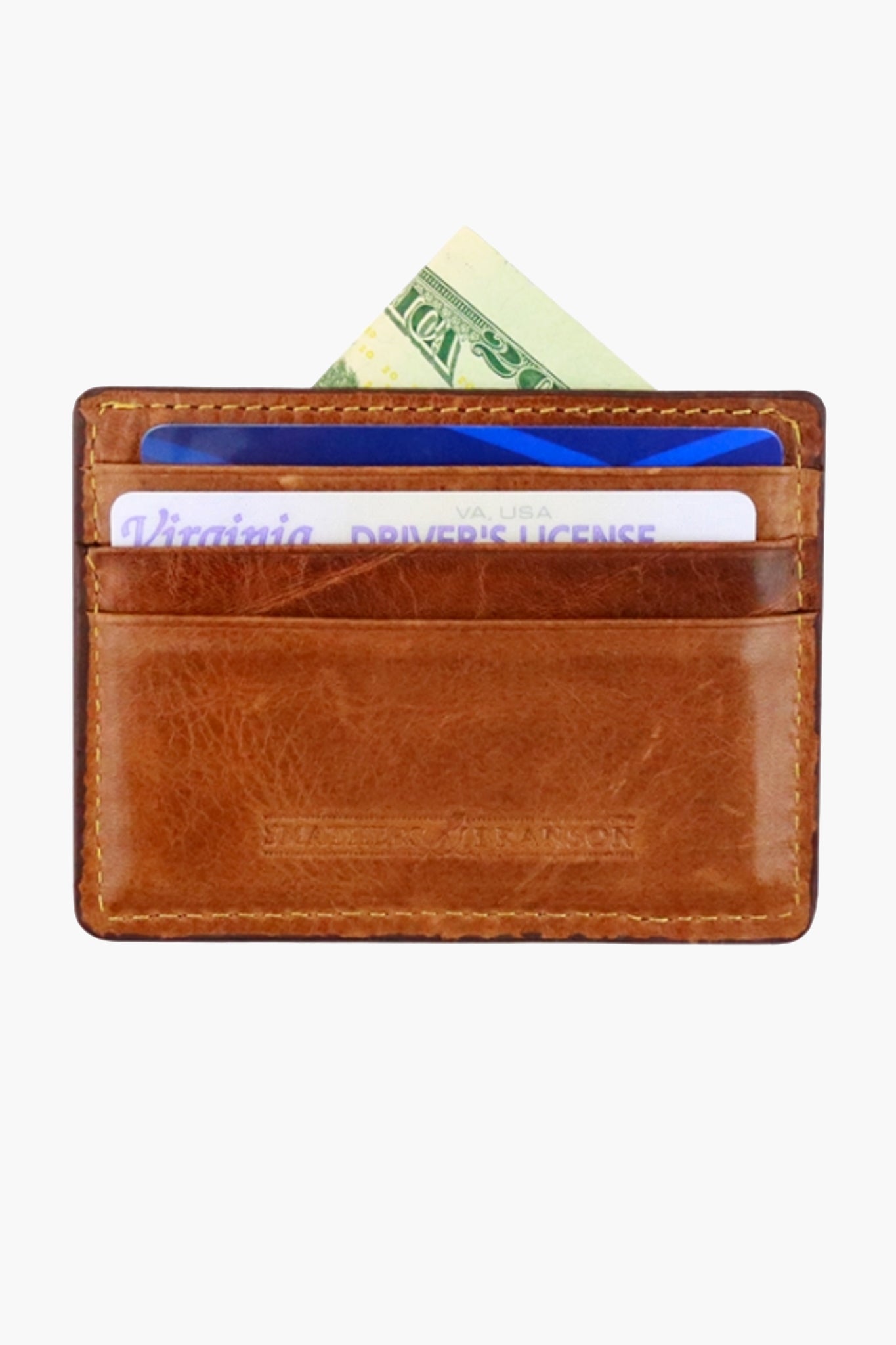 Ski Tricks Needlepoint Credit Card Wallet