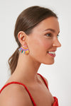 Rainbow Tile Stud Earrings