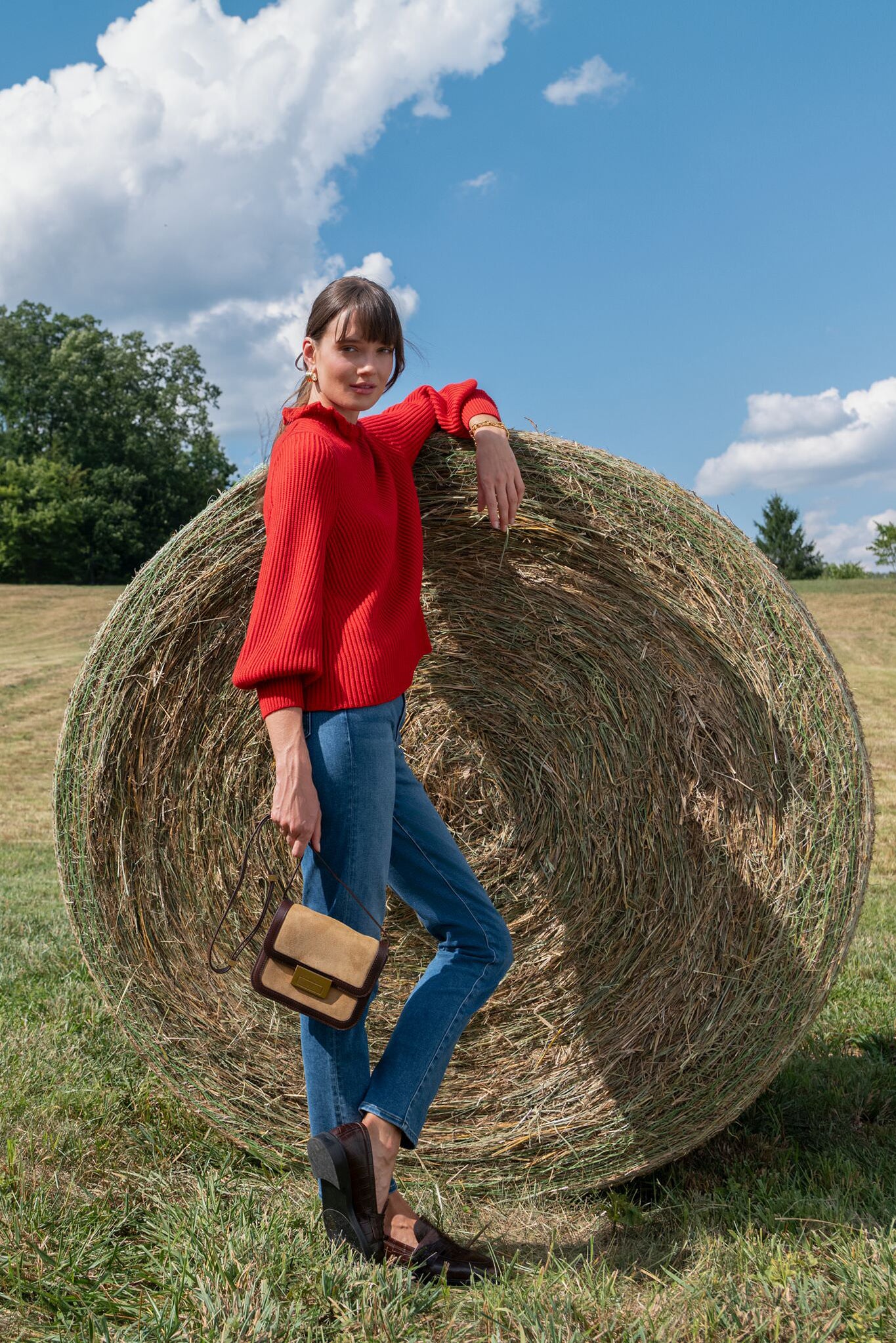 Hazel Suede Desi Bag