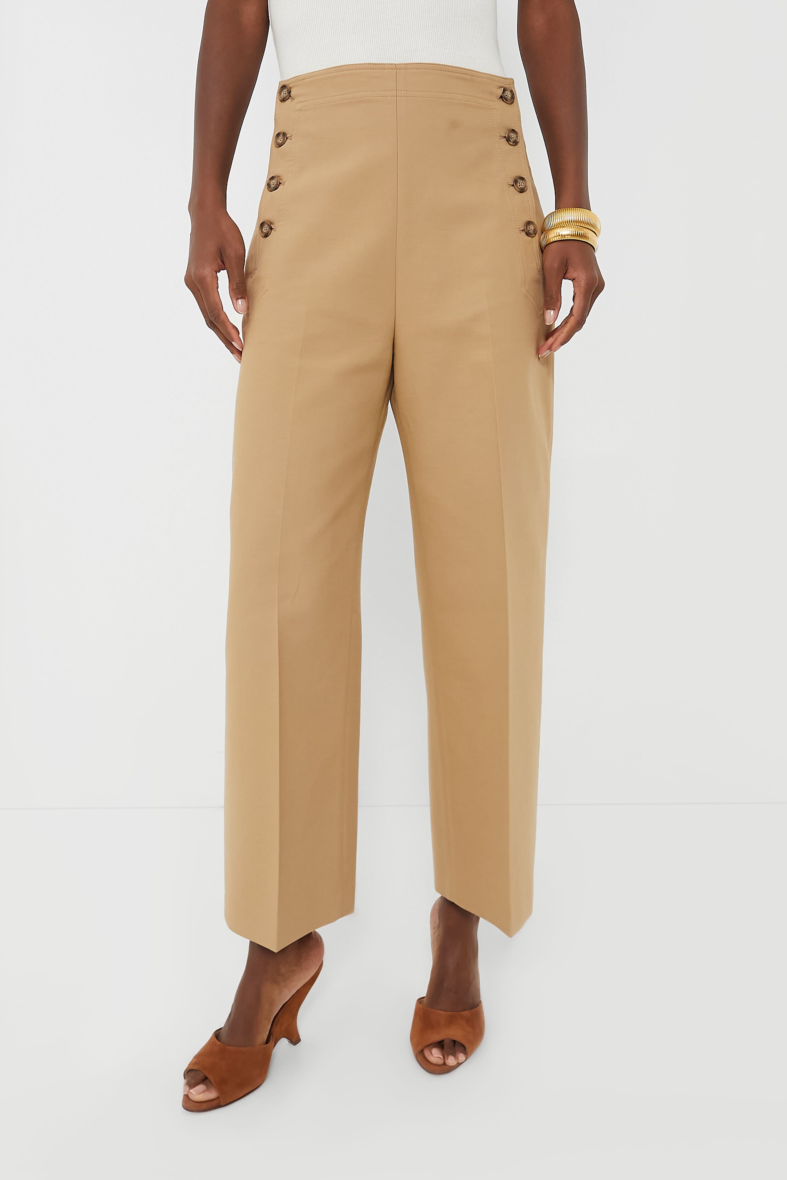 Tan 2025 cropped pants