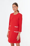 Red Francoise Mod Mini Dress